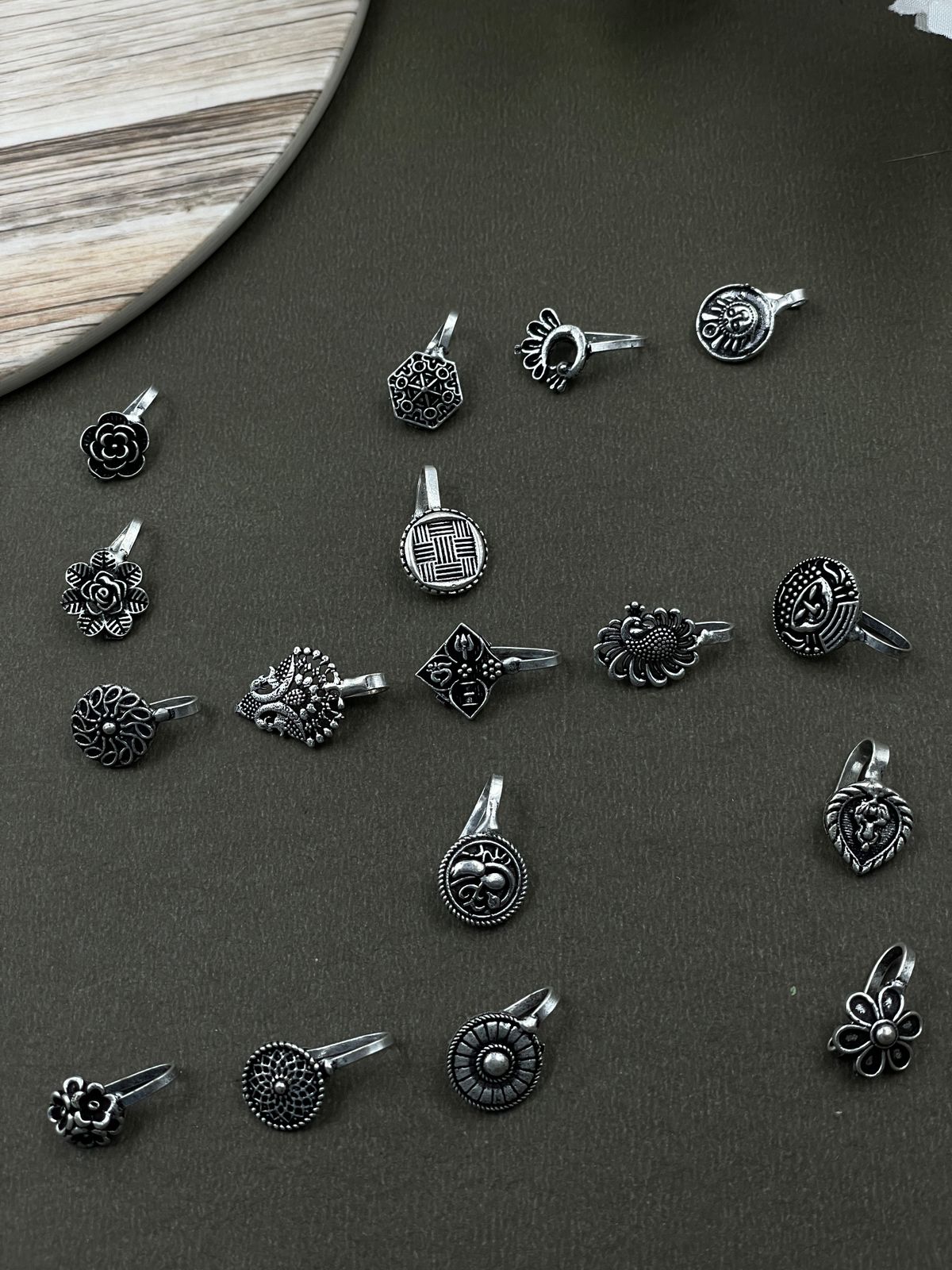 ISHITA OXIDISED CLIP ON NOSEPIN COMBO OF 17