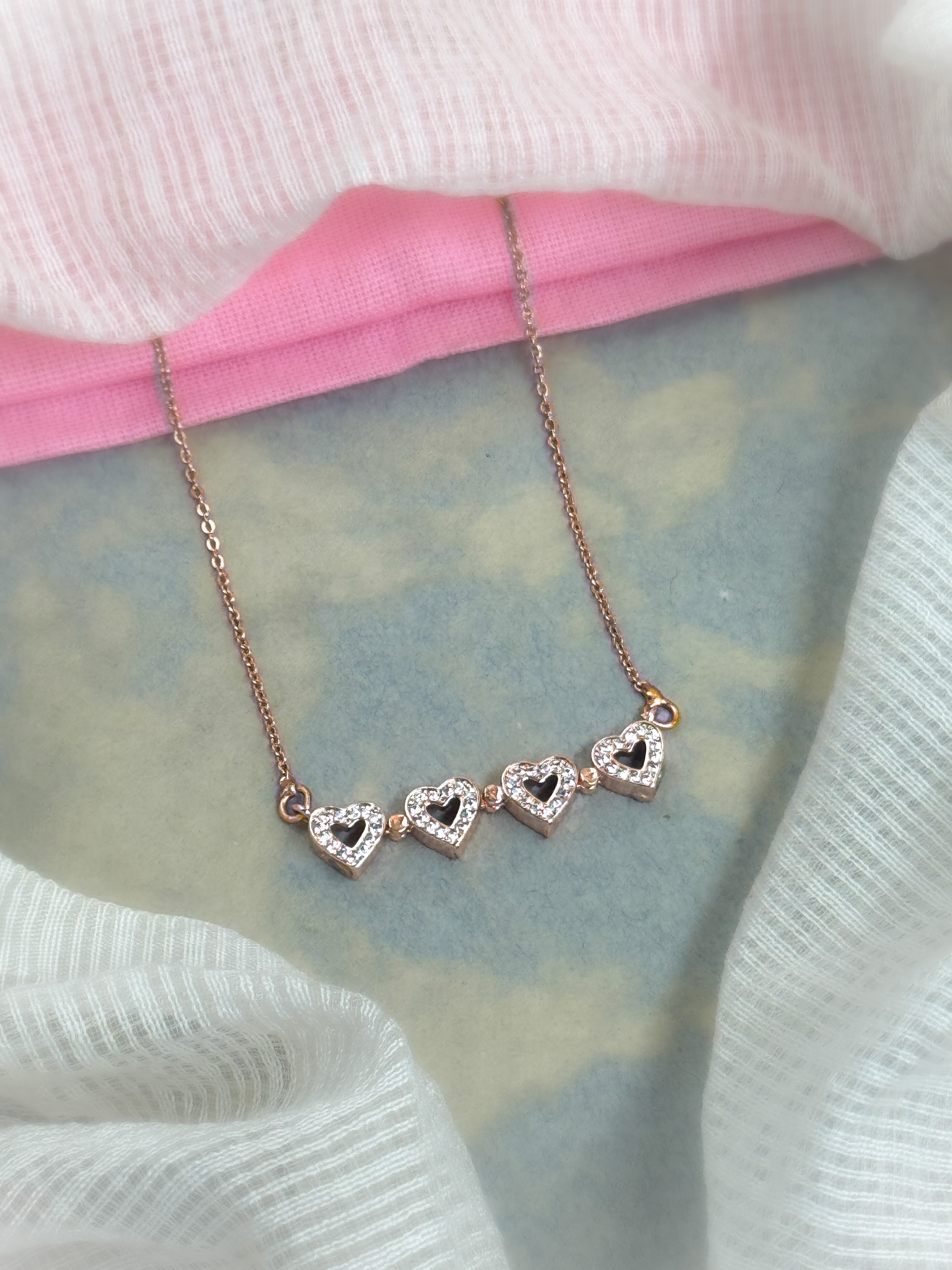 FLOWER CUM HEART CHAIN PENDANT