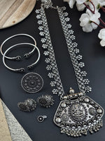 Load image into Gallery viewer, Oxidised Silver Jewellery Set