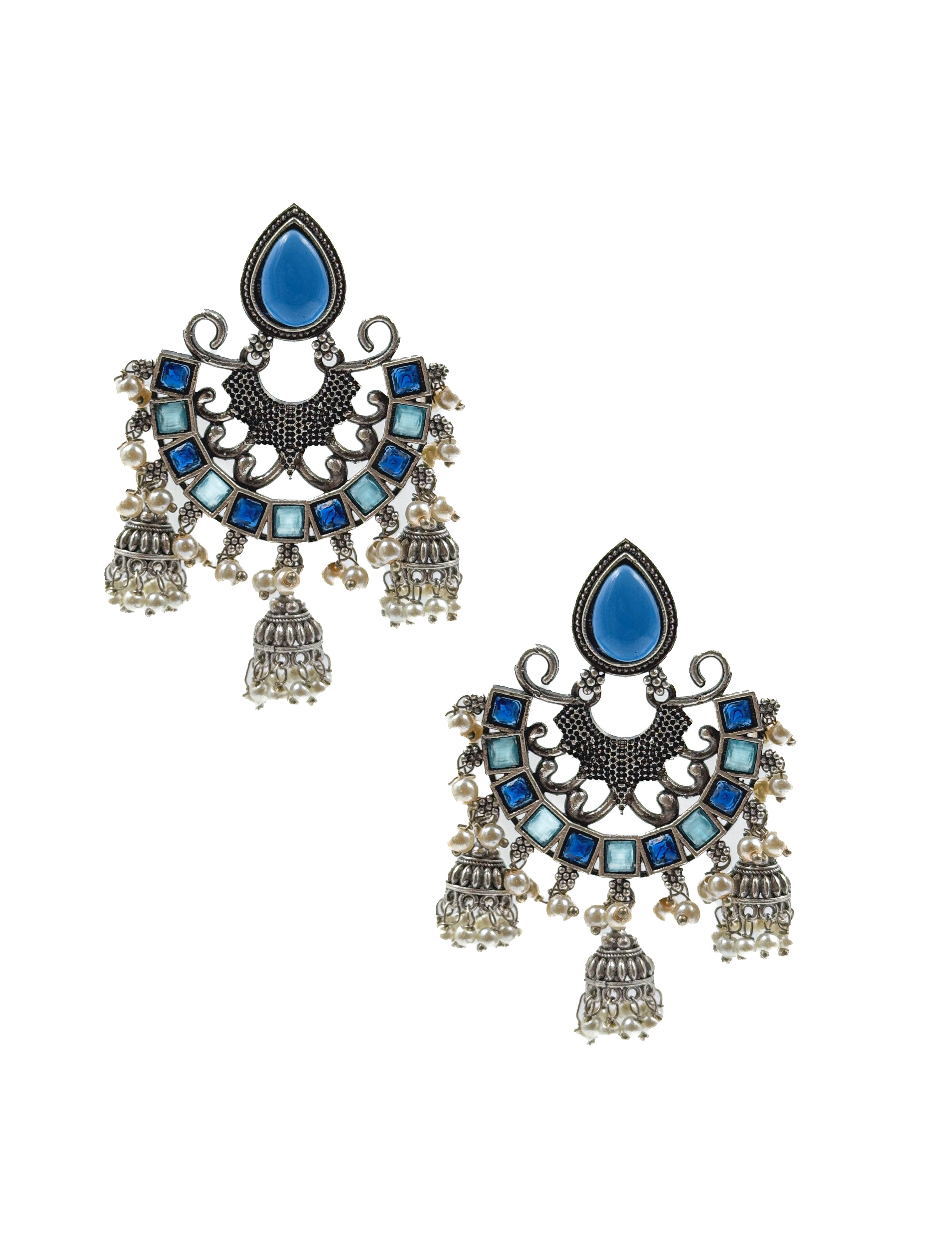 RAHA STONE JHUMKA EARRINGS