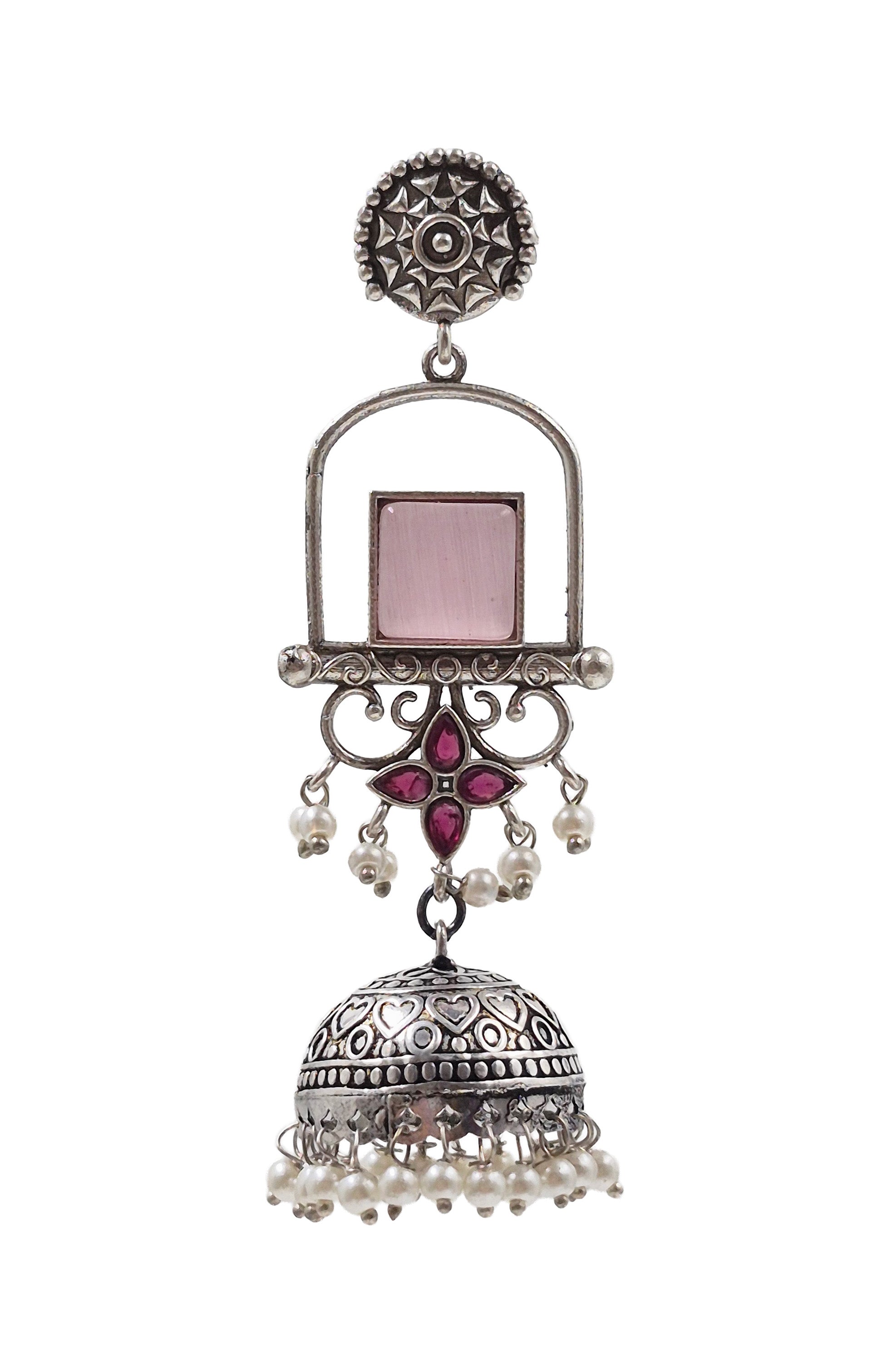 AANVI STONE JHUMKA EARRINGS