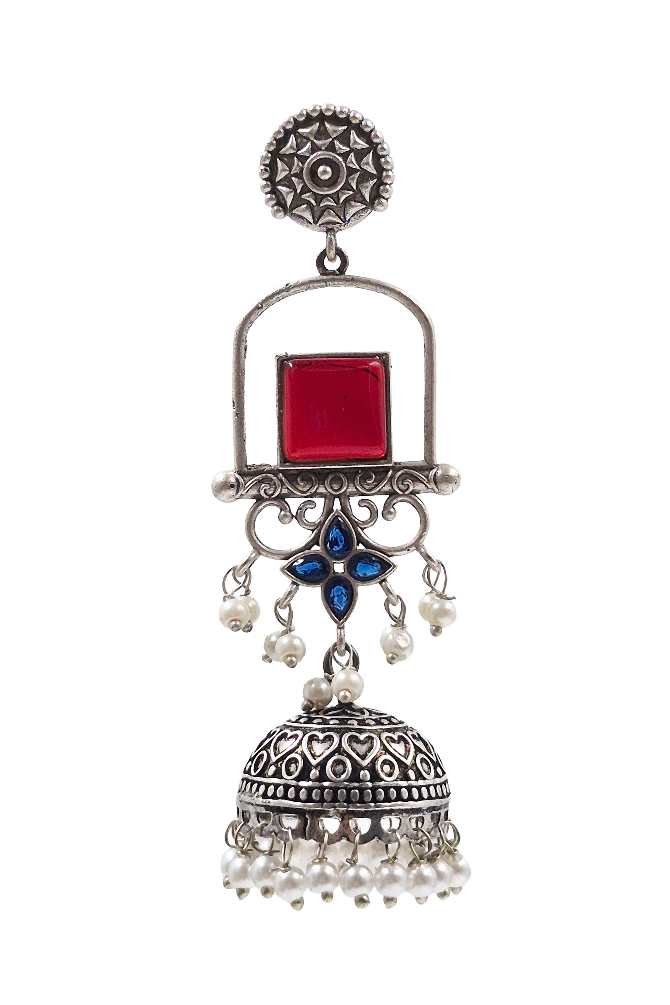 AANVI STONE JHUMKA EARRINGS