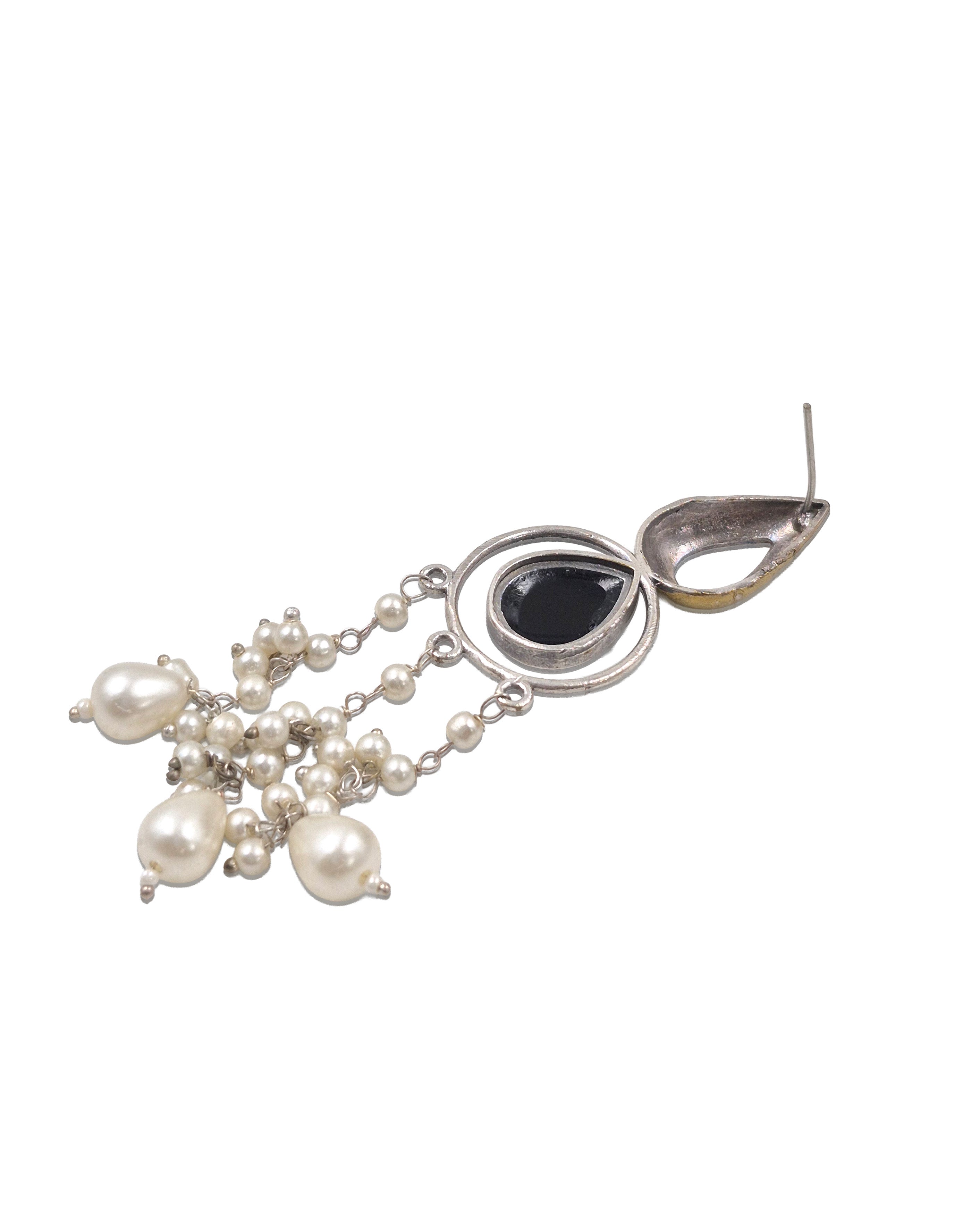 Noir Pearl Dangler Earrings