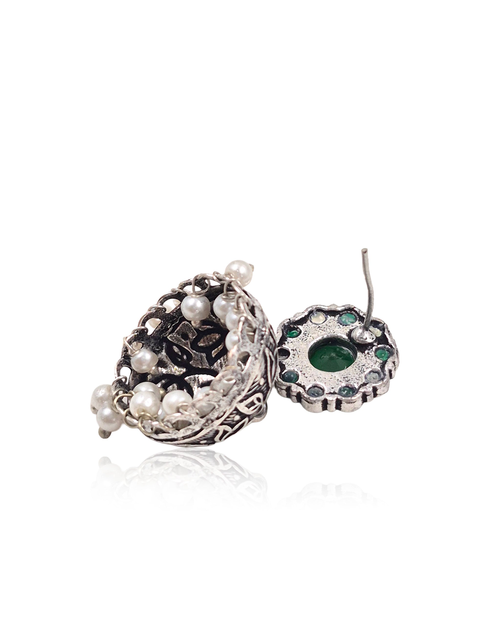 Dia Stone Jhumka Earrings