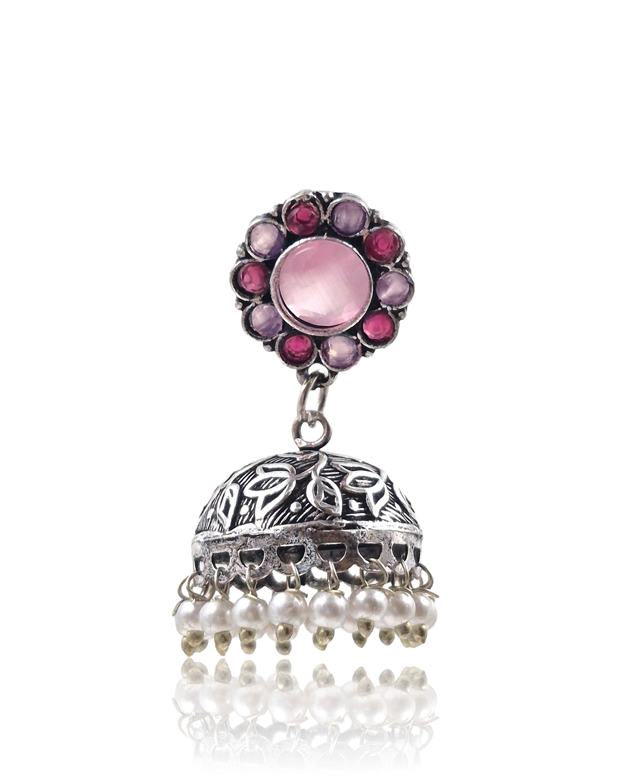 Dia Stone Jhumka Earrings