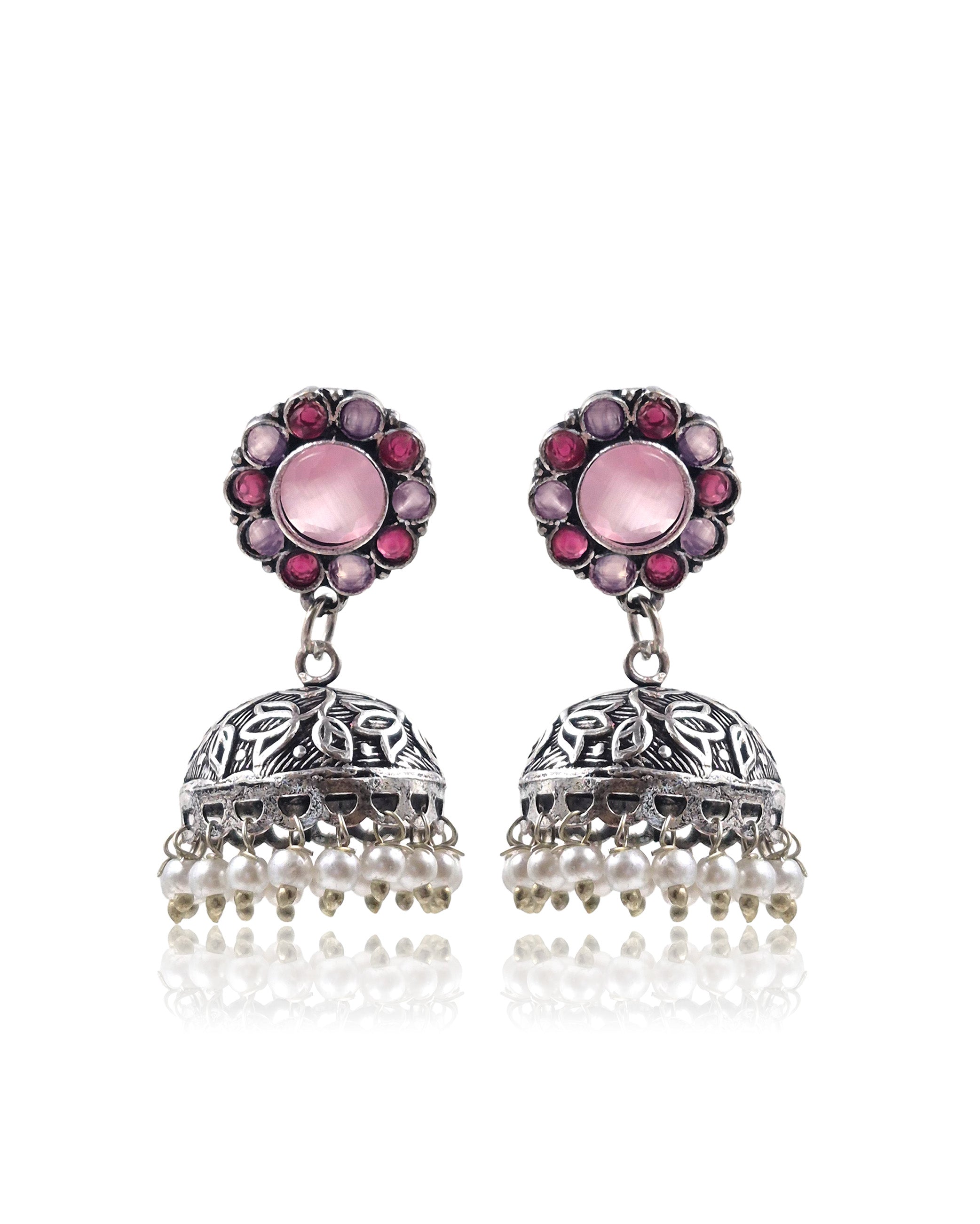 Dia Stone Jhumka Earrings