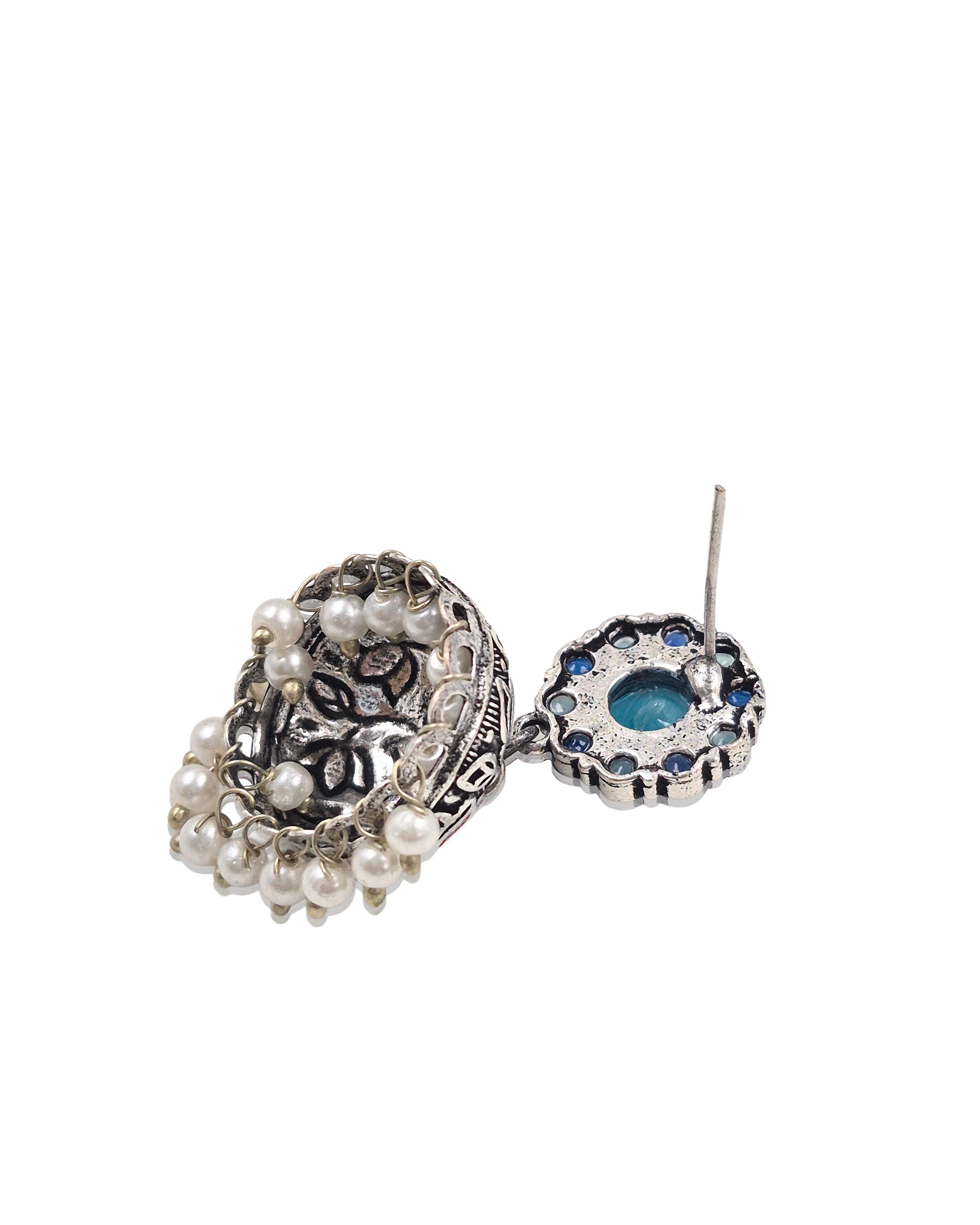 Dia Stone Jhumka Earrings