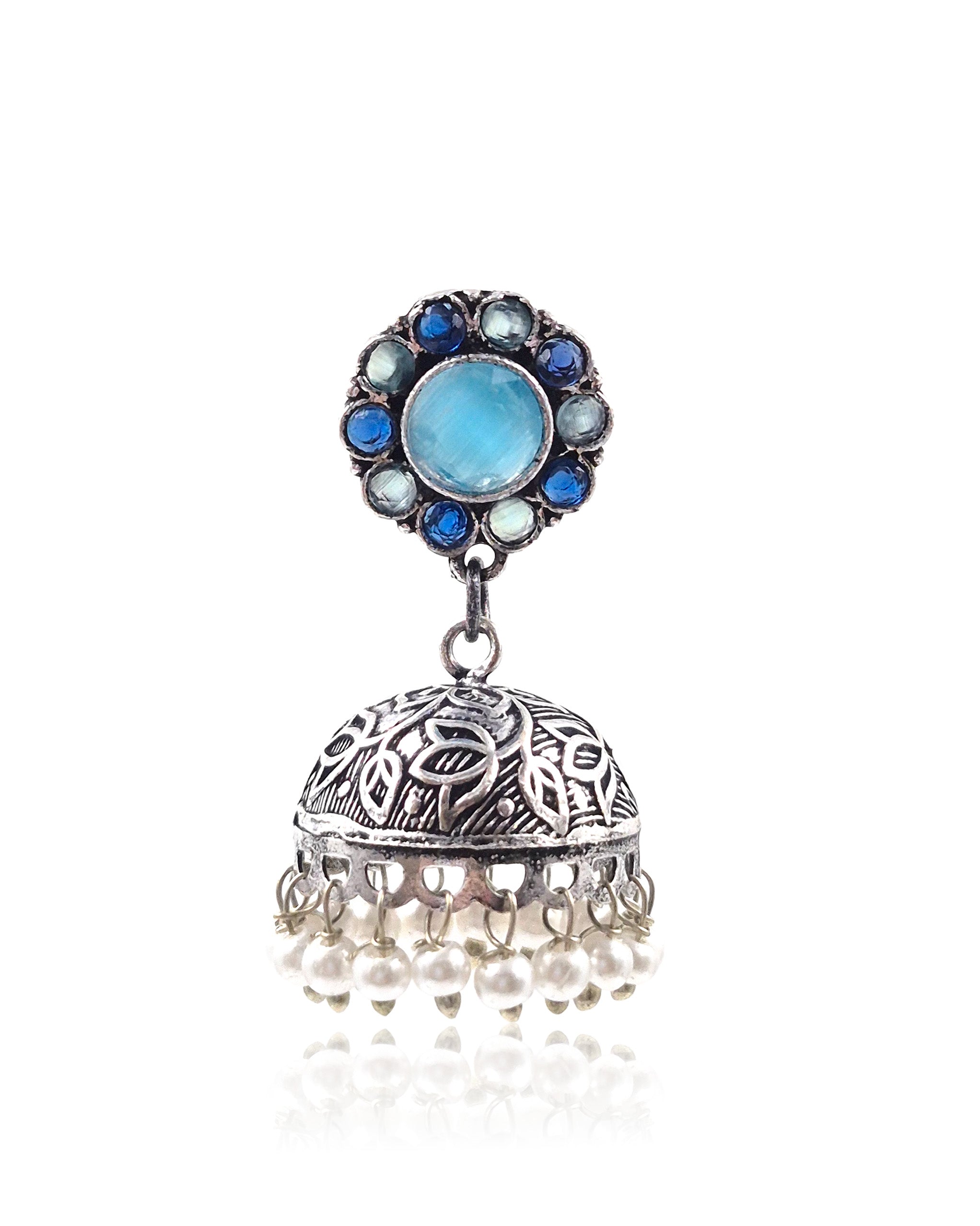 Dia Stone Jhumka Earrings