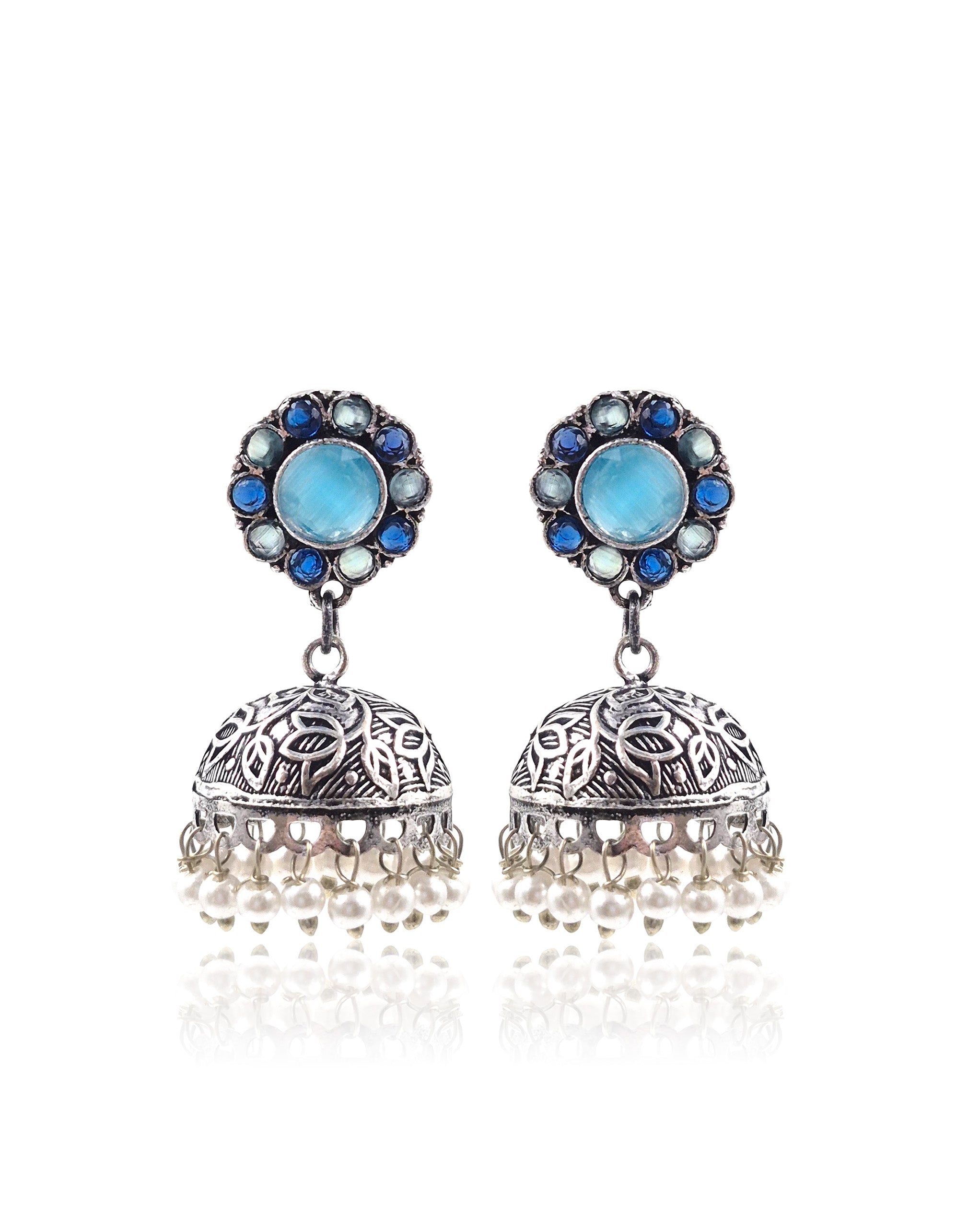 Dia Stone Jhumka Earrings