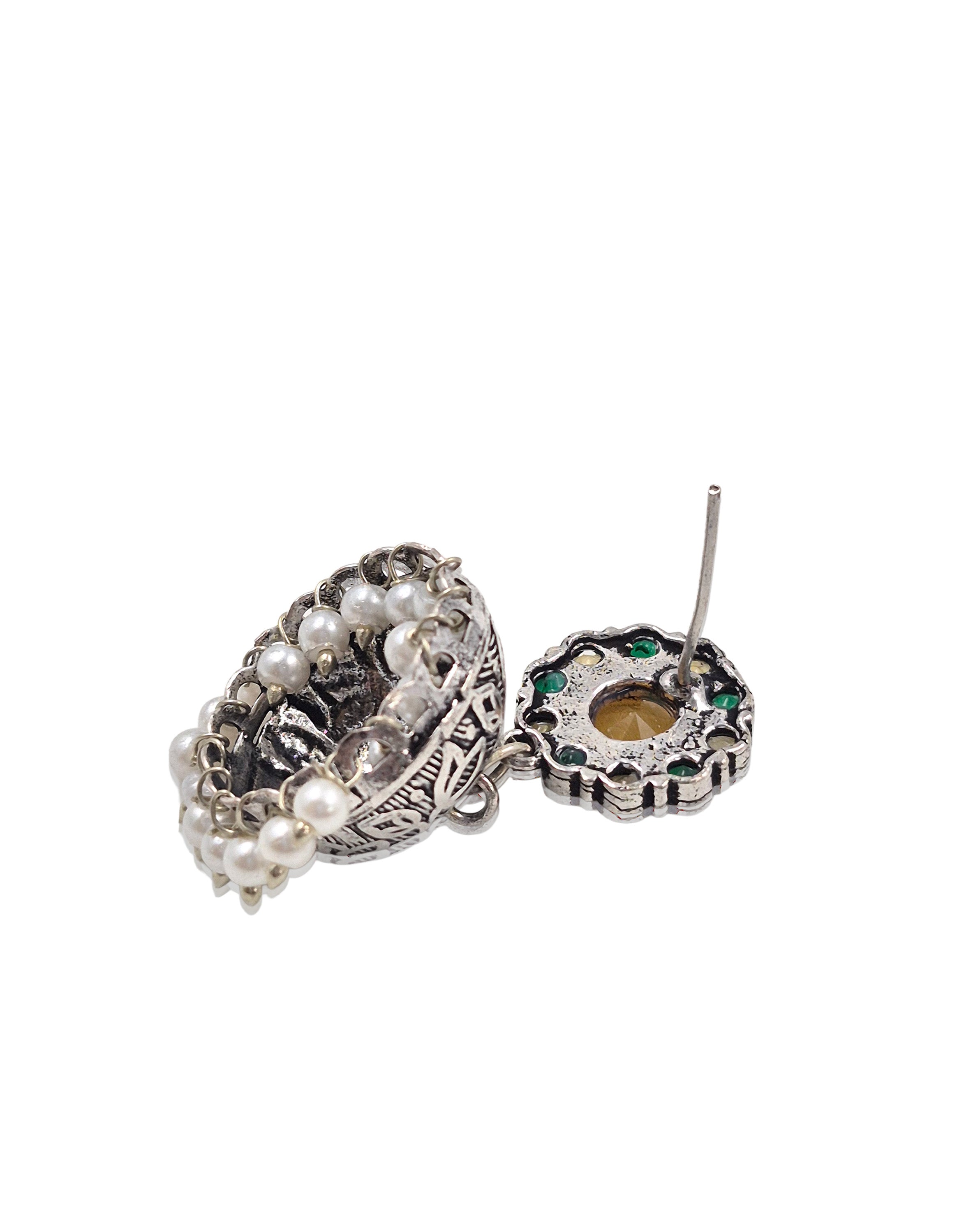 Dia Stone Jhumka Earrings