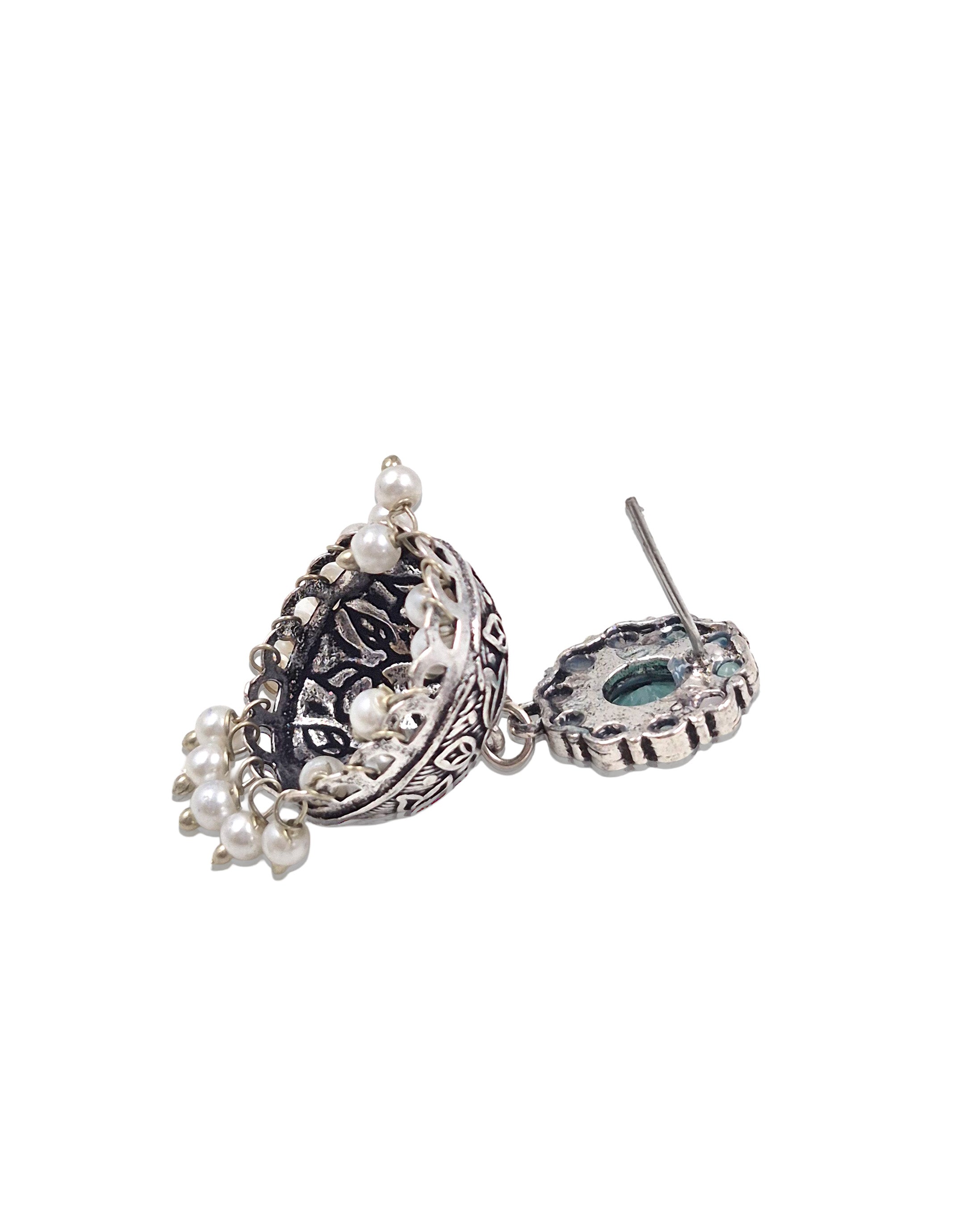 Dia Stone Jhumka Earrings
