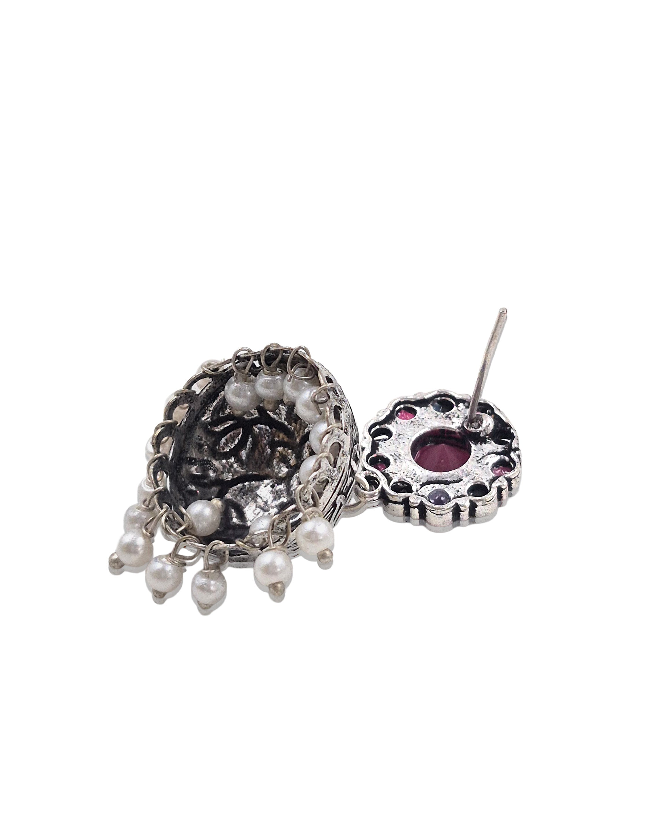 Dia Stone Jhumka Earrings