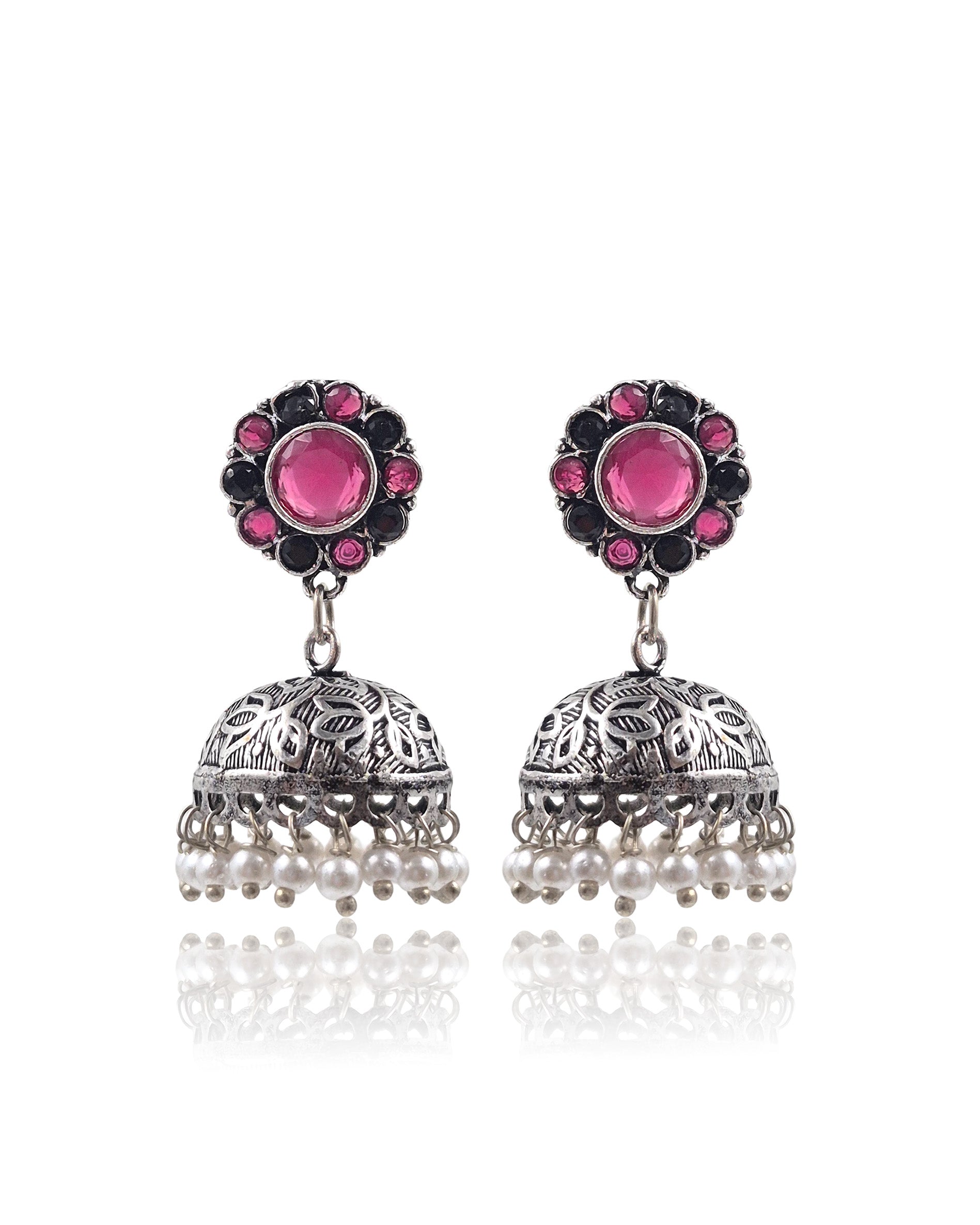 Dia Stone Jhumka Earrings