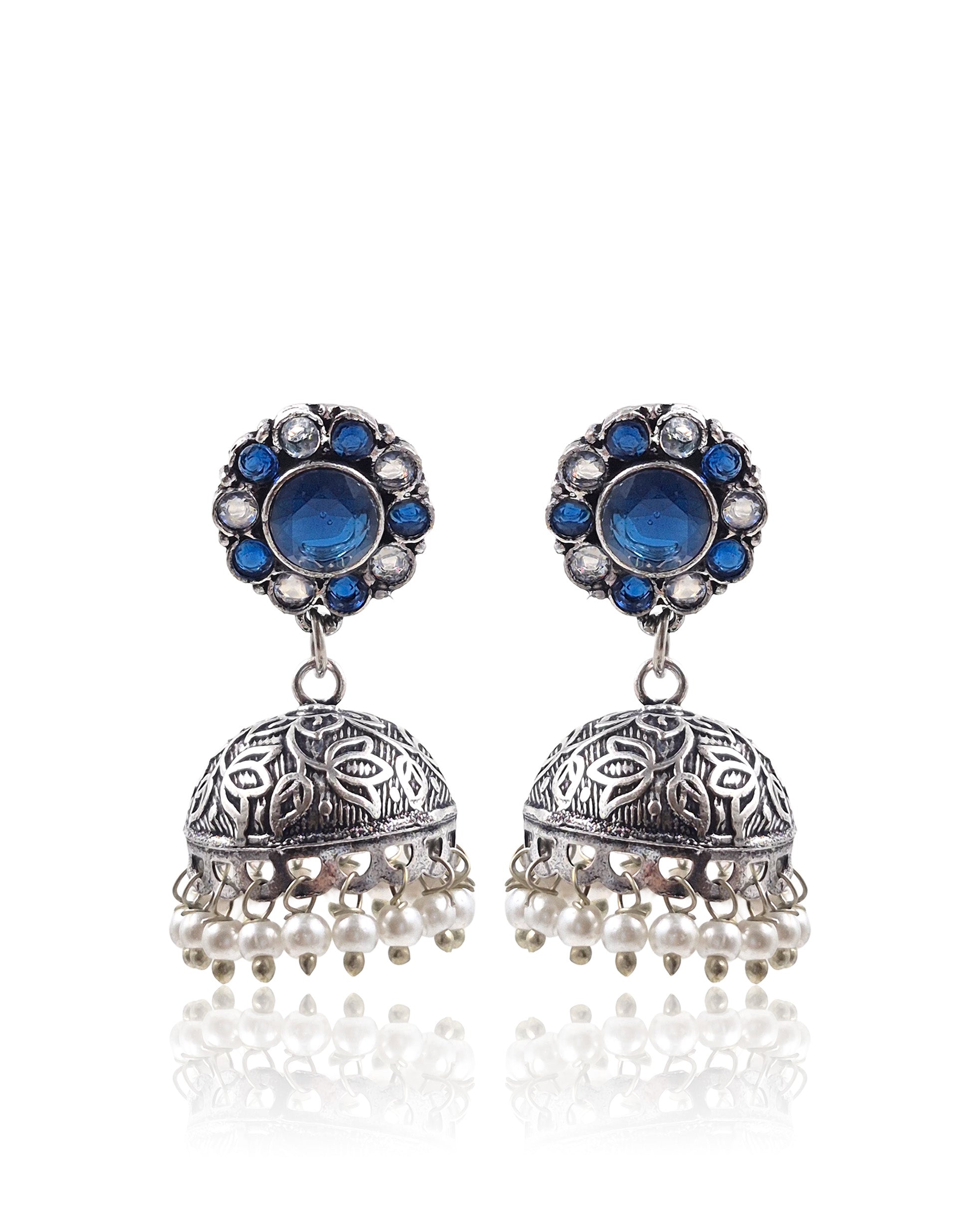 Dia Stone Jhumka Earrings