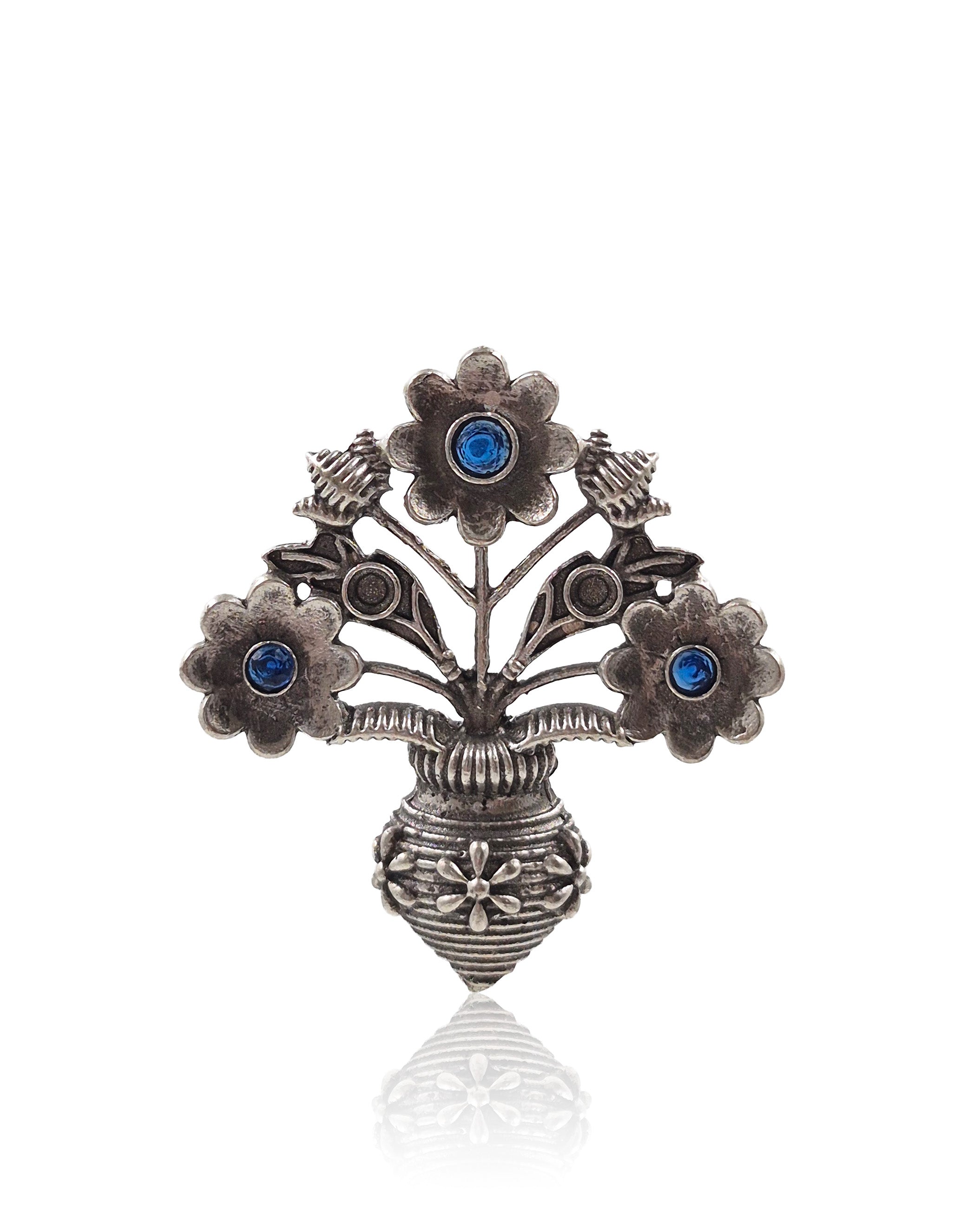 Unique Floral Pot Stud Earrings