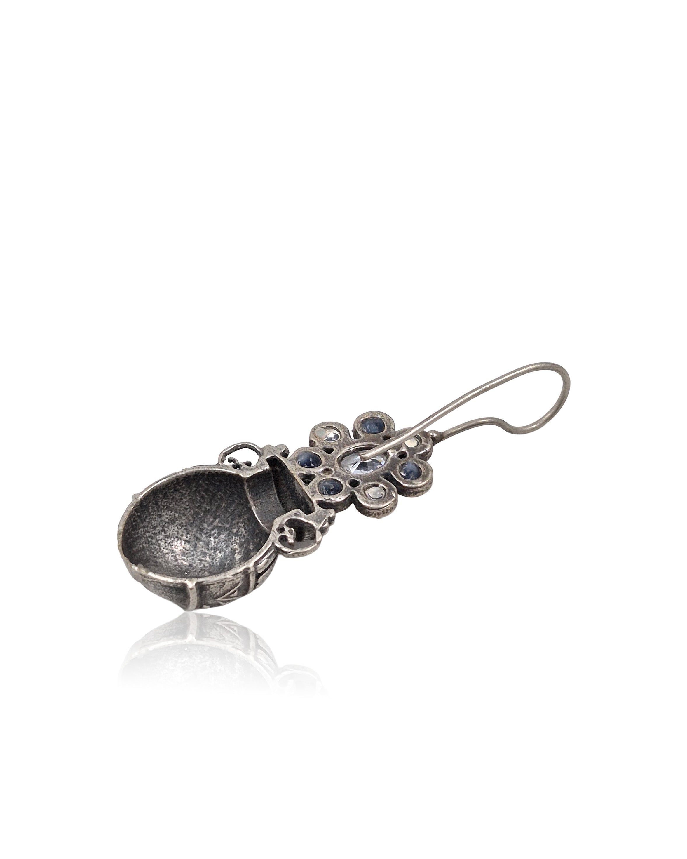 Ruby Tribal Pot Stone Earrings