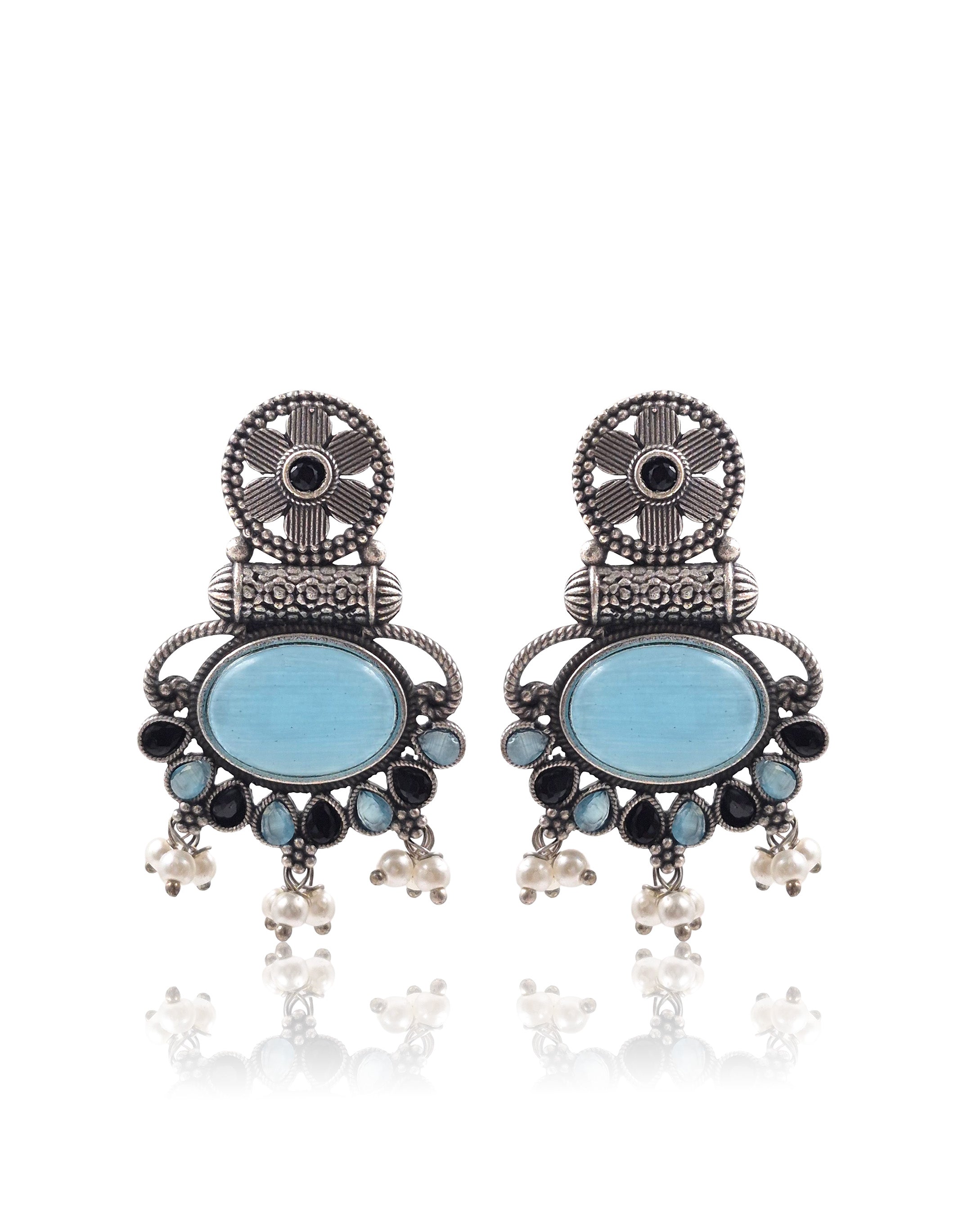 Prisha Ethnic Stone Earrings