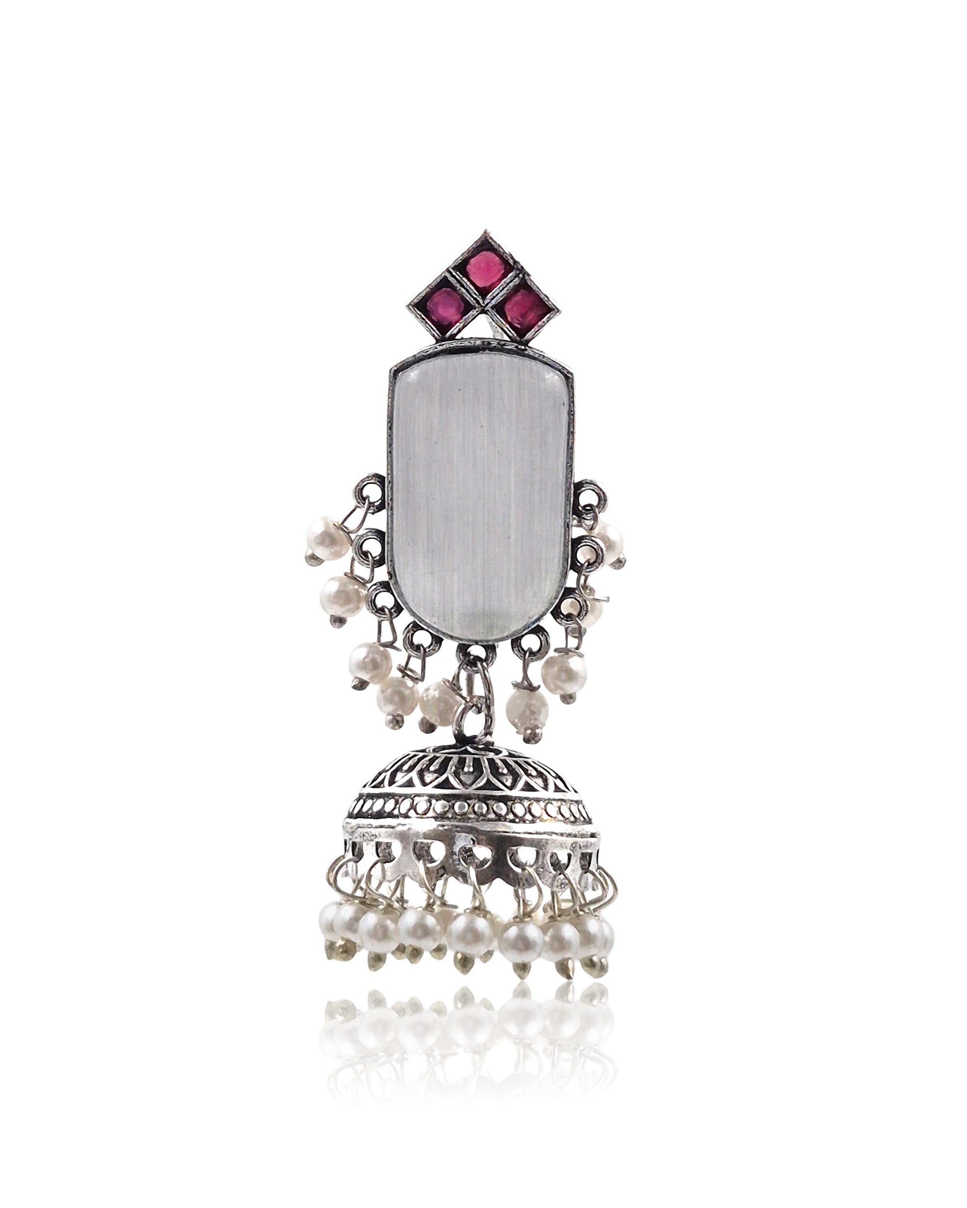 Mihika Stone Jhumka Earrings