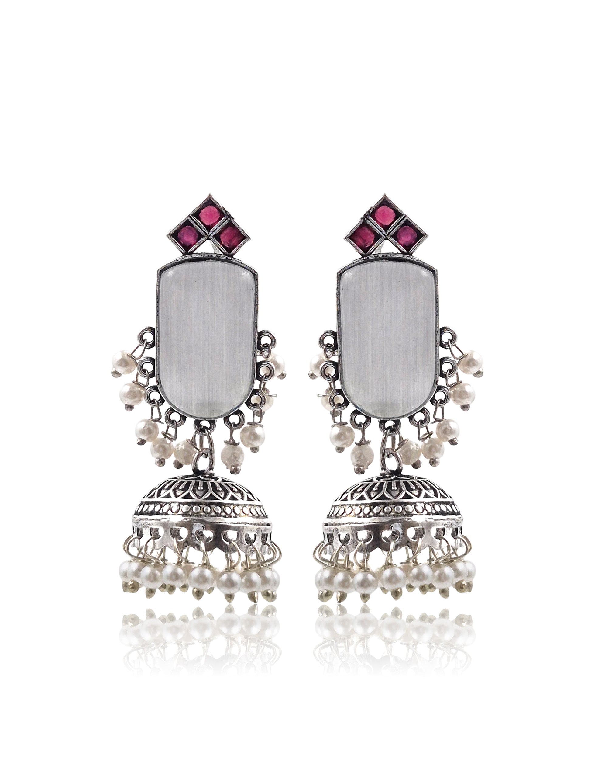Mihika Stone Jhumka Earrings