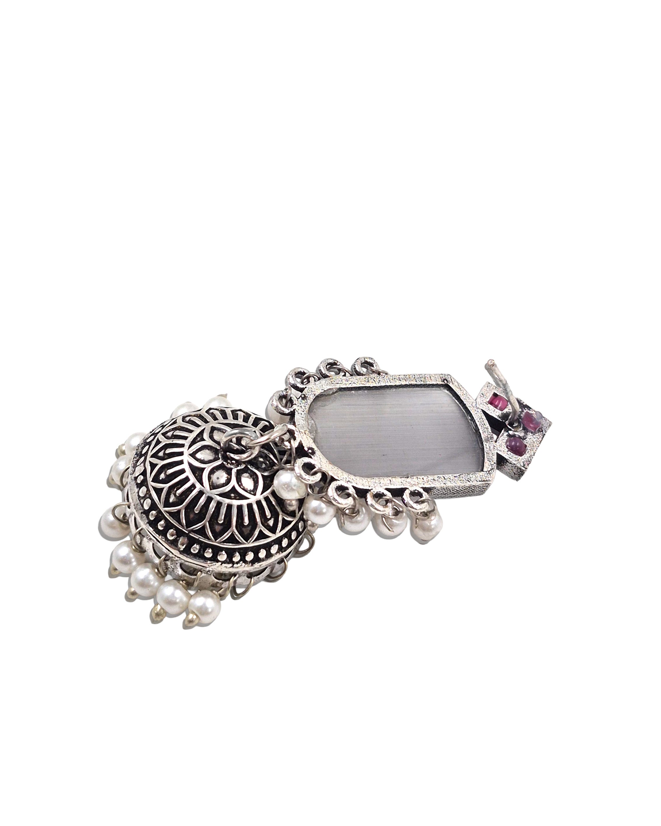 Mihika Stone Jhumka Earrings