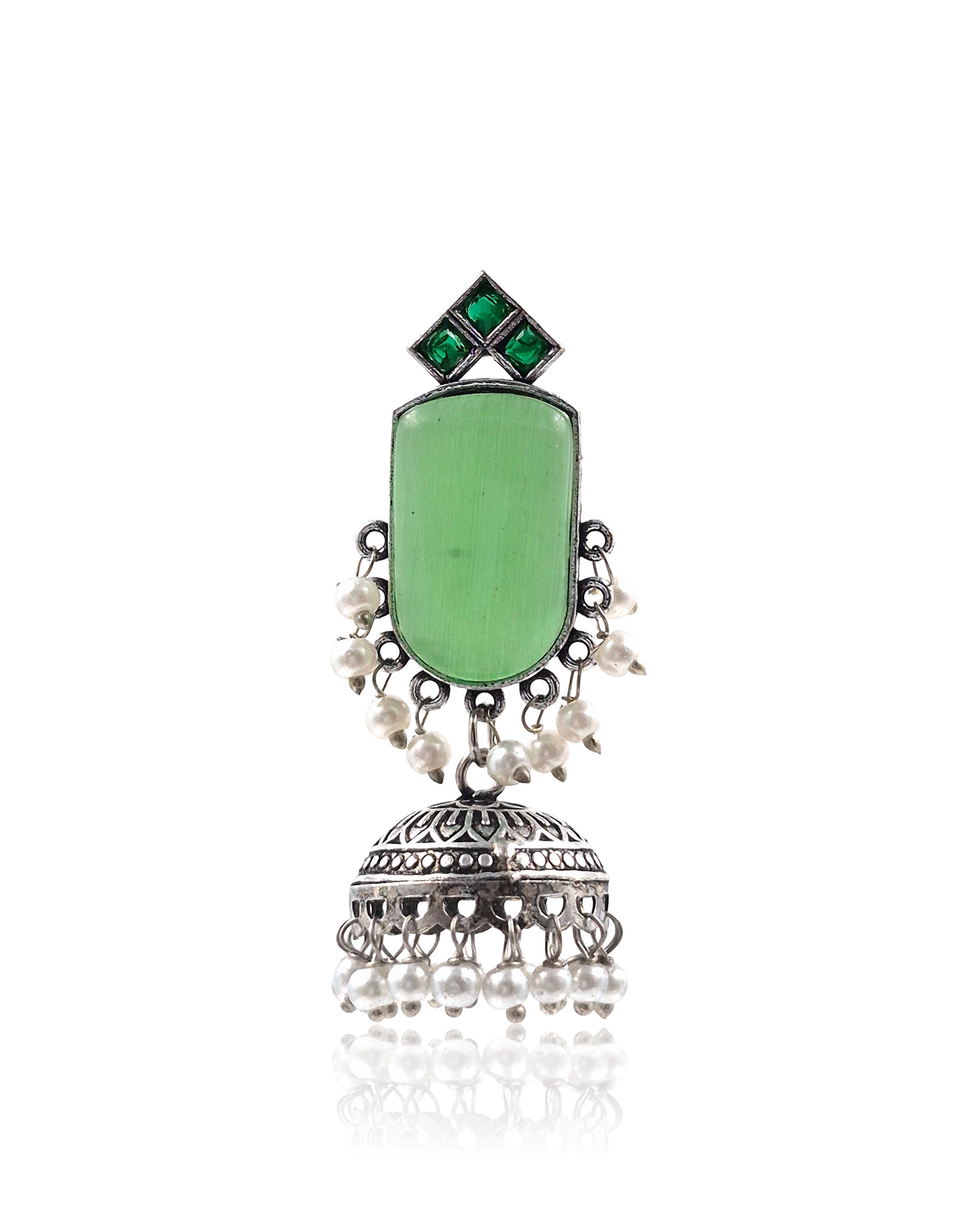 Mihika Stone Jhumka Earrings