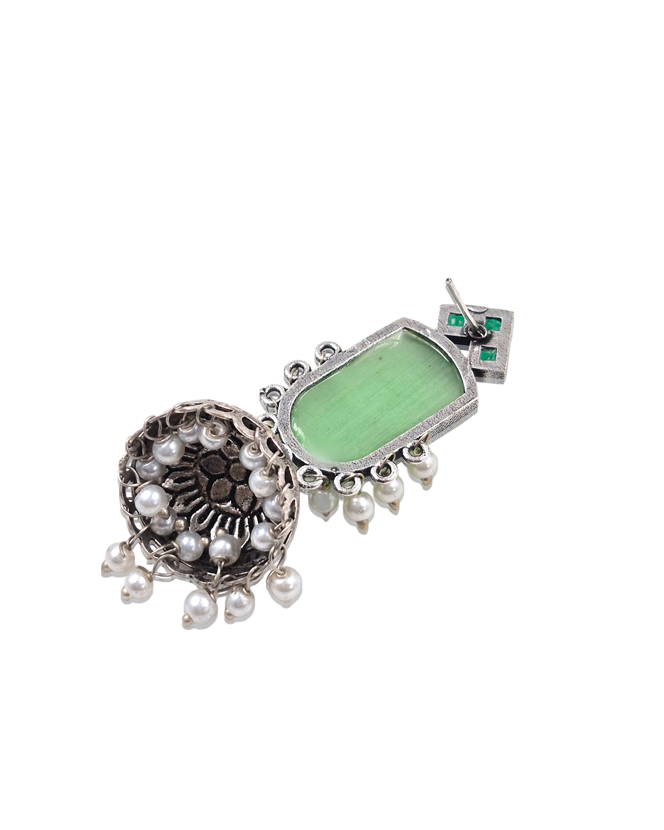 Mihika Stone Jhumka Earrings