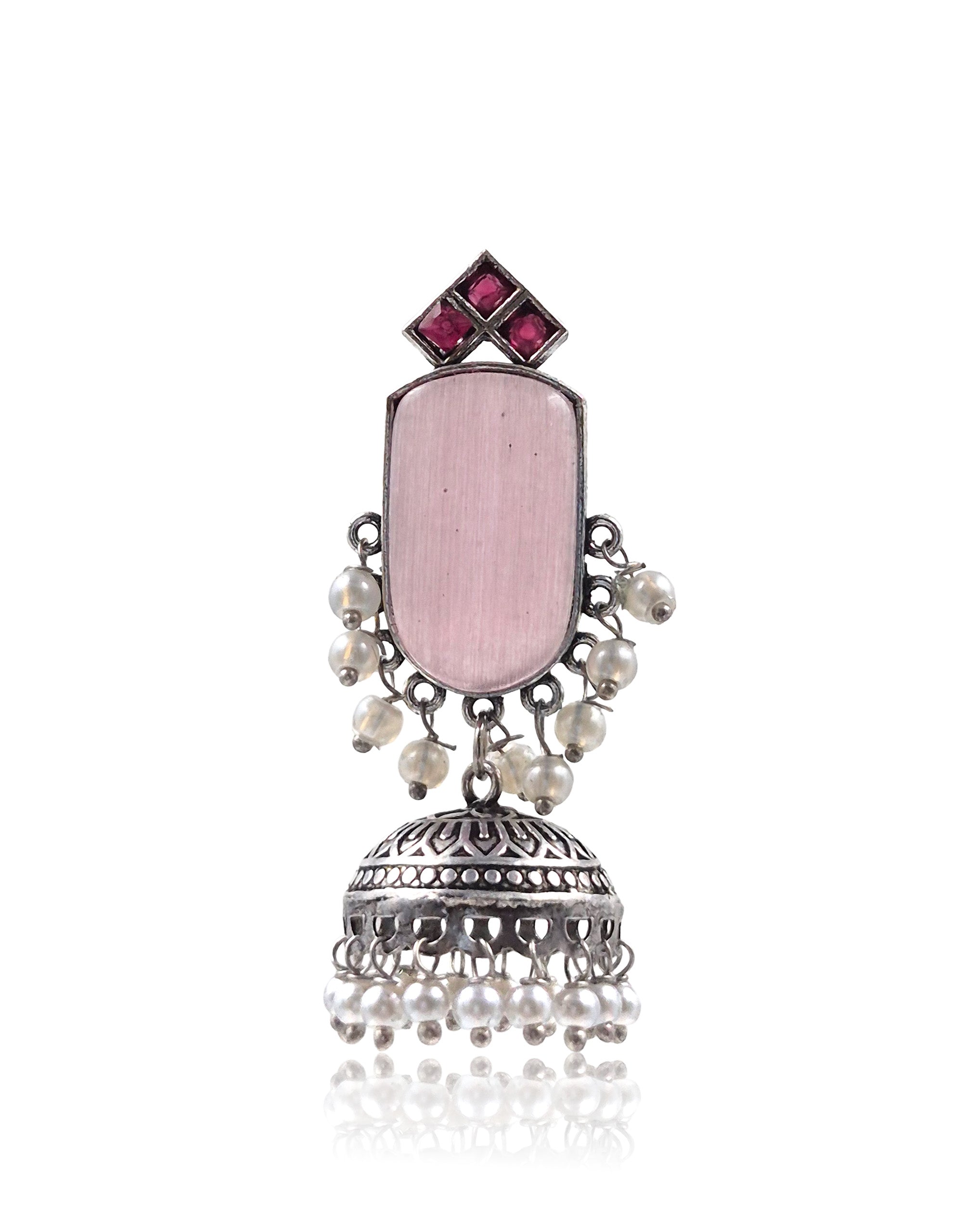 Mihika Stone Jhumka Earrings