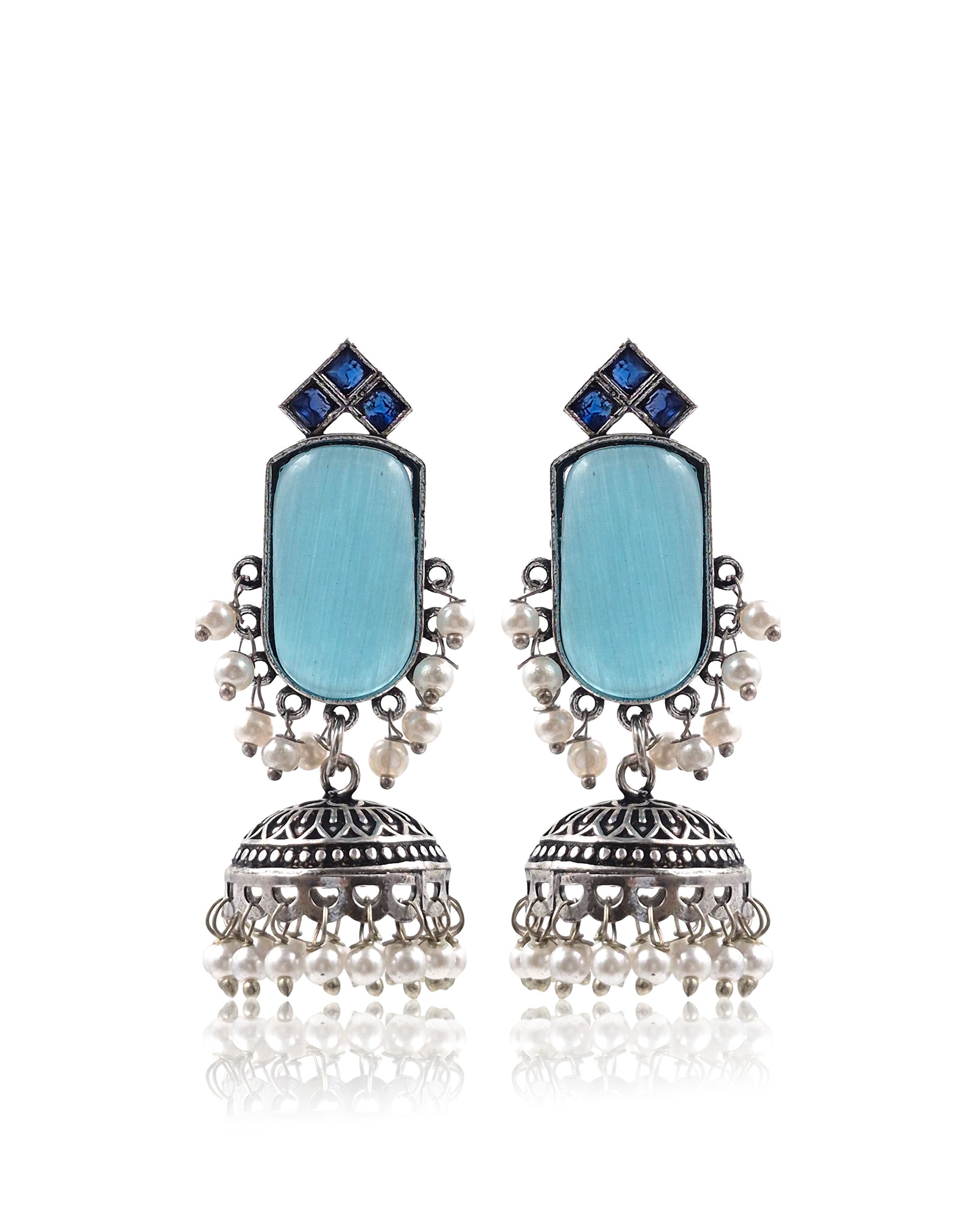 Mihika Stone Jhumka Earrings