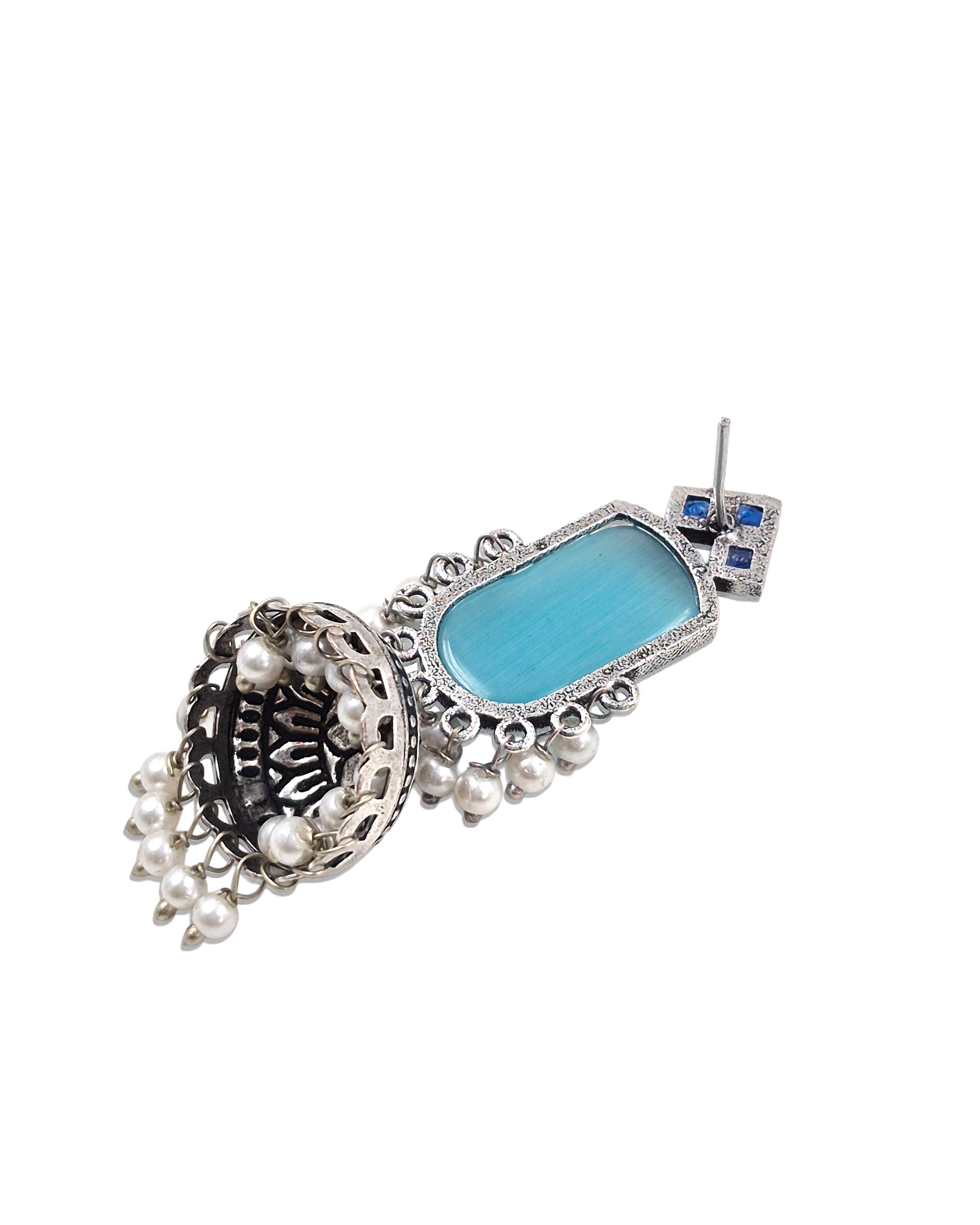 Mihika Stone Jhumka Earrings