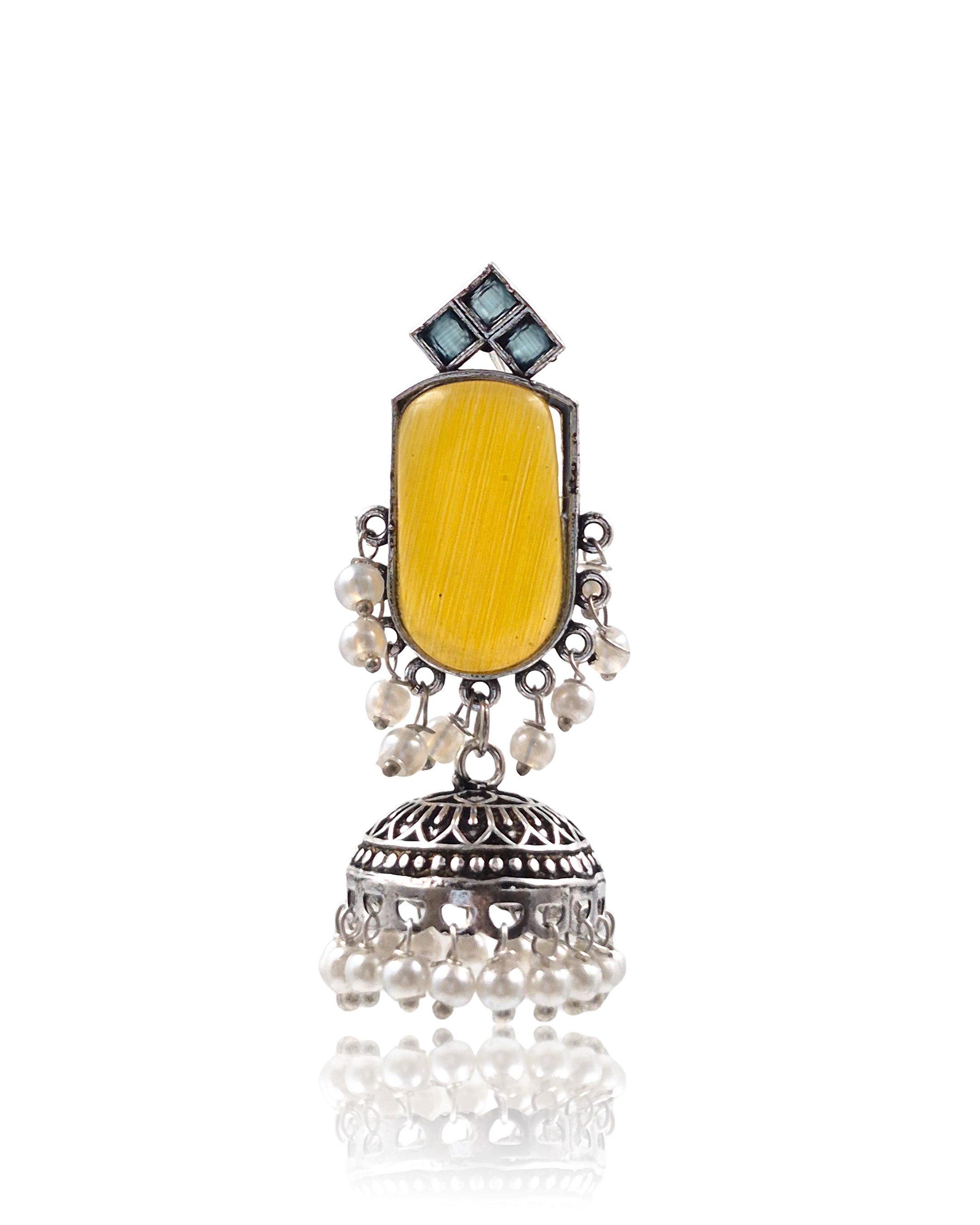 Mihika Stone Jhumka Earrings