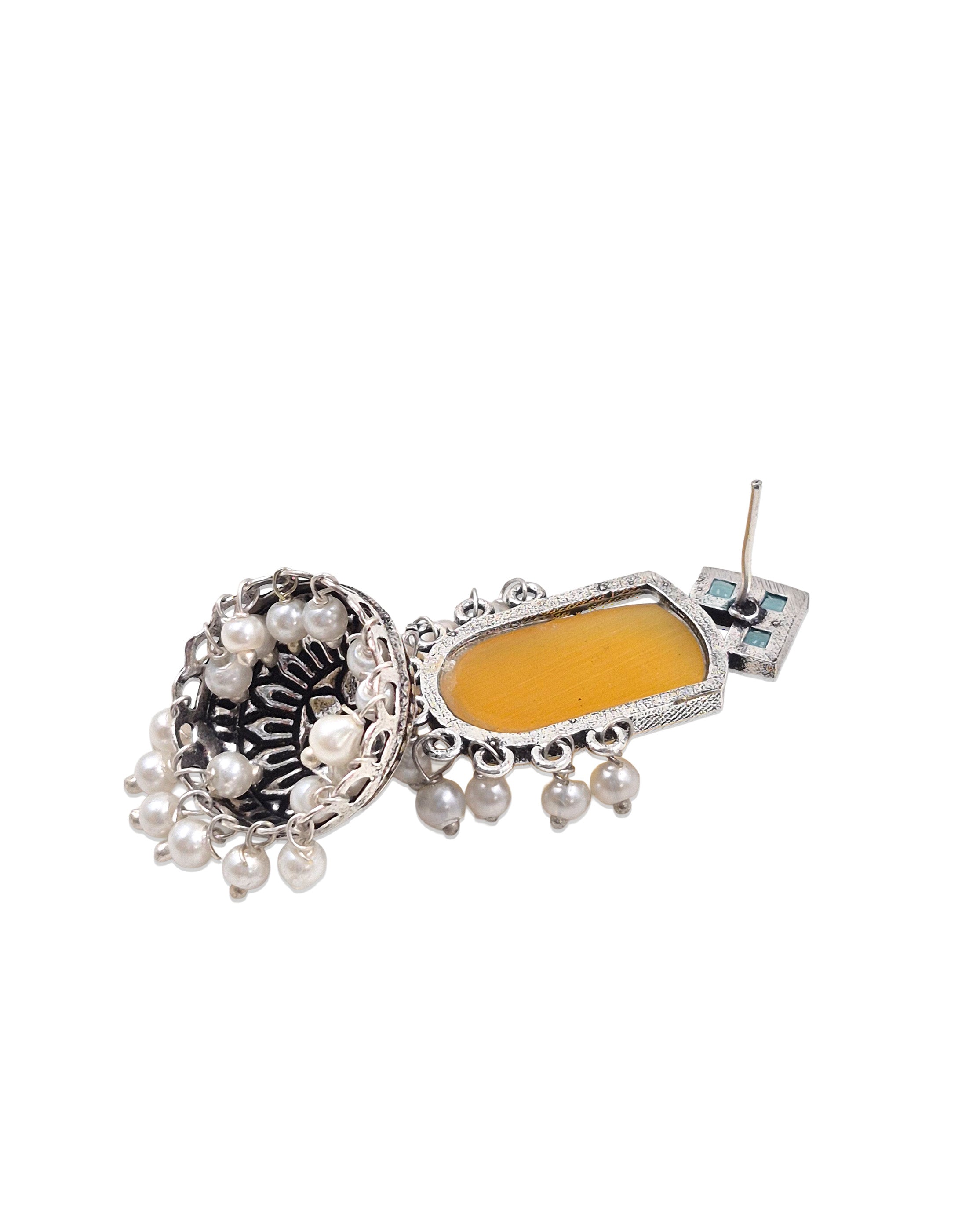 Mihika Stone Jhumka Earrings