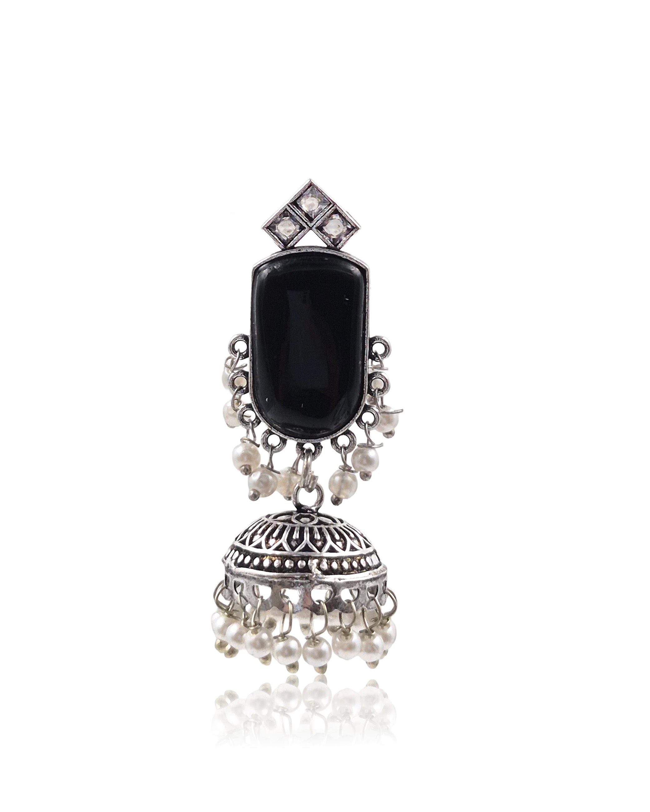 Mihika Stone Jhumka Earrings