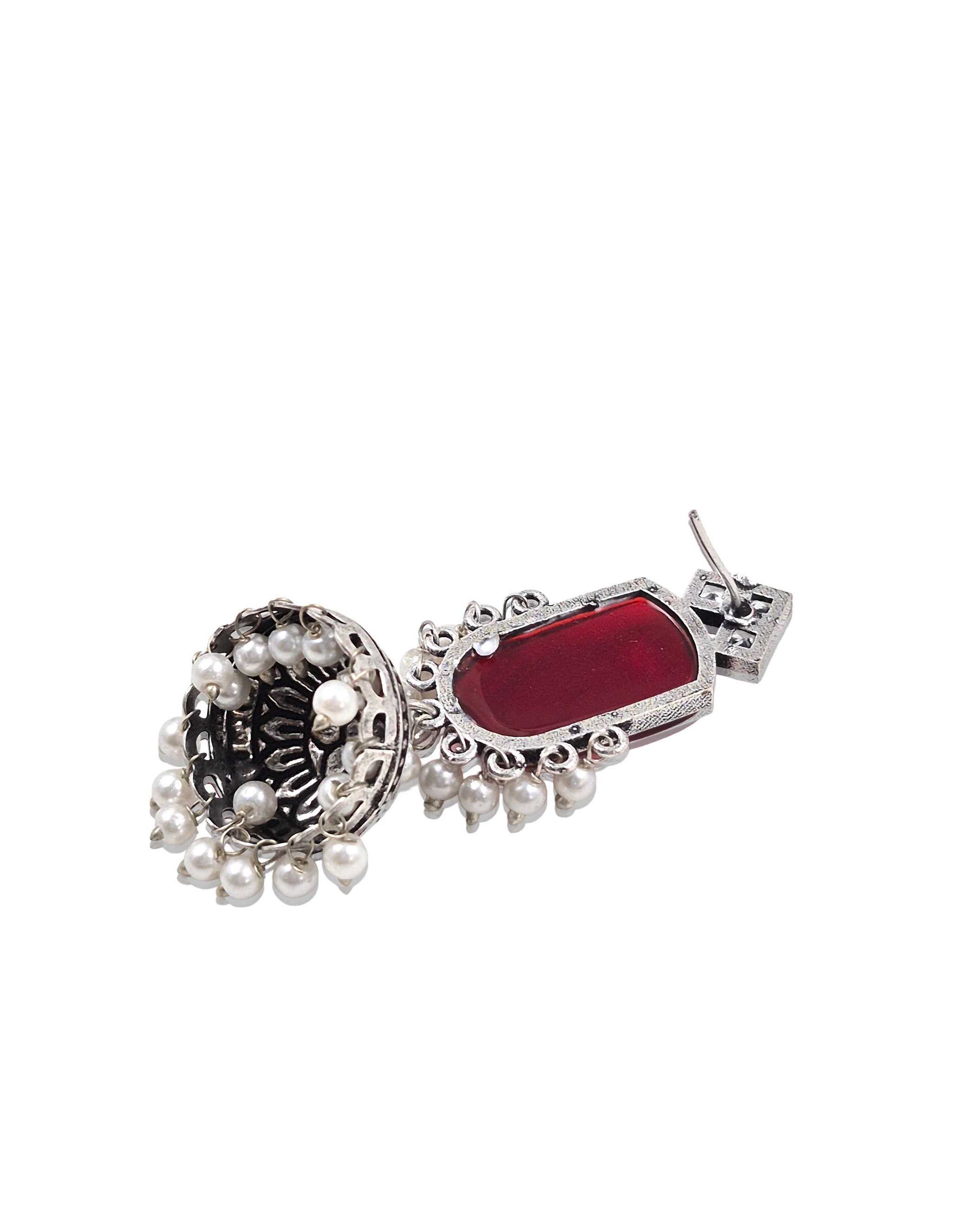 Mihika Stone Jhumka Earrings