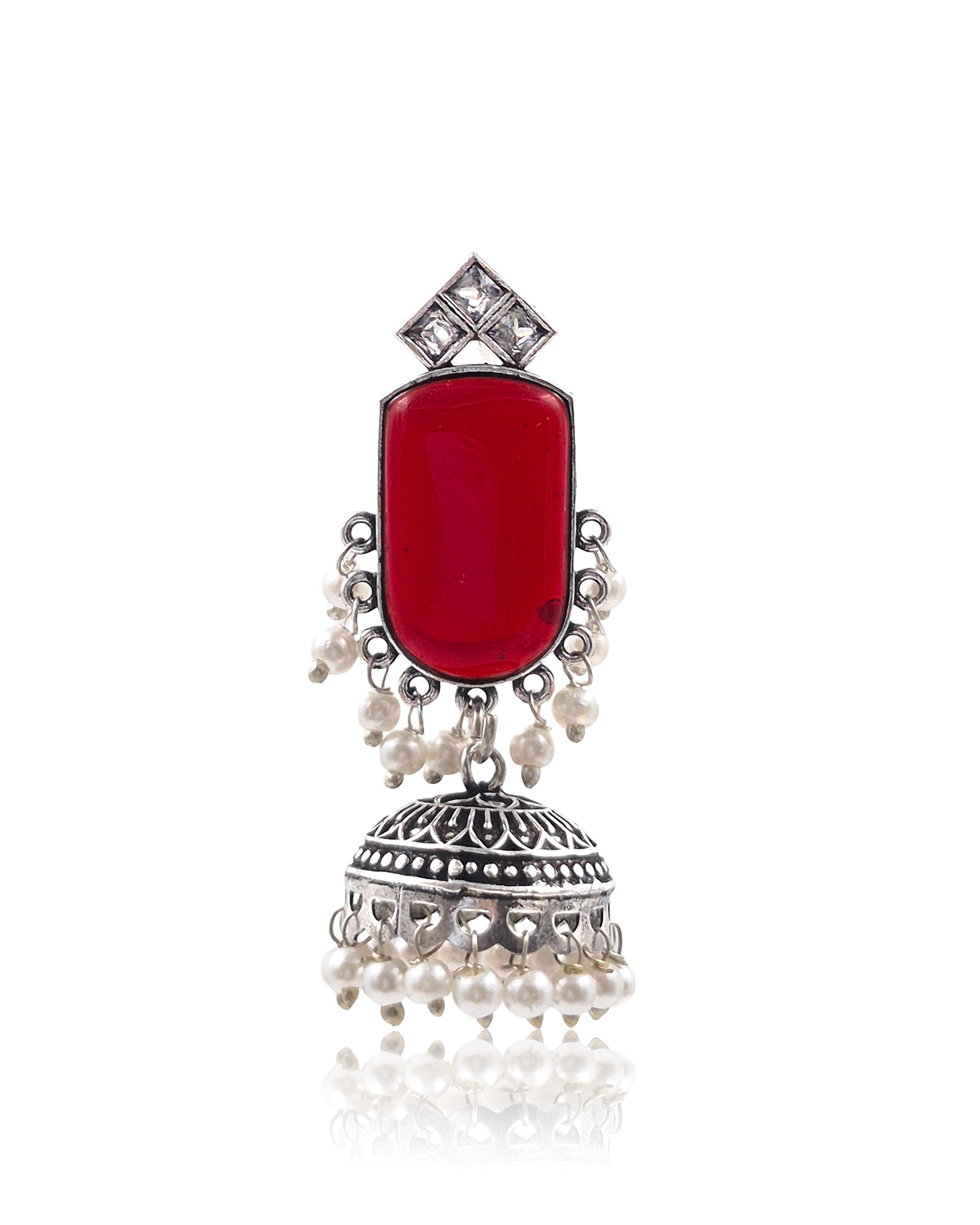 Mihika Stone Jhumka Earrings