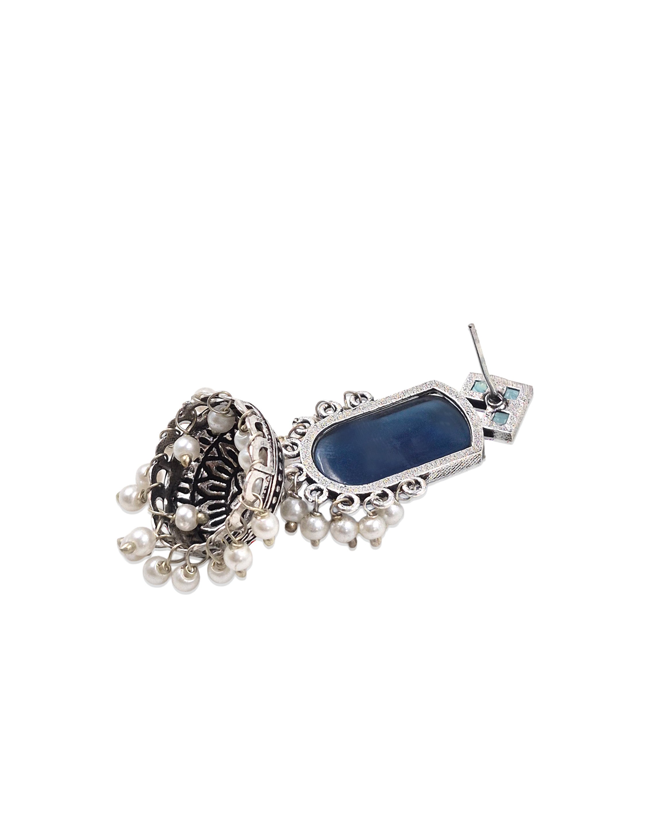 Mihika Stone Jhumka Earrings