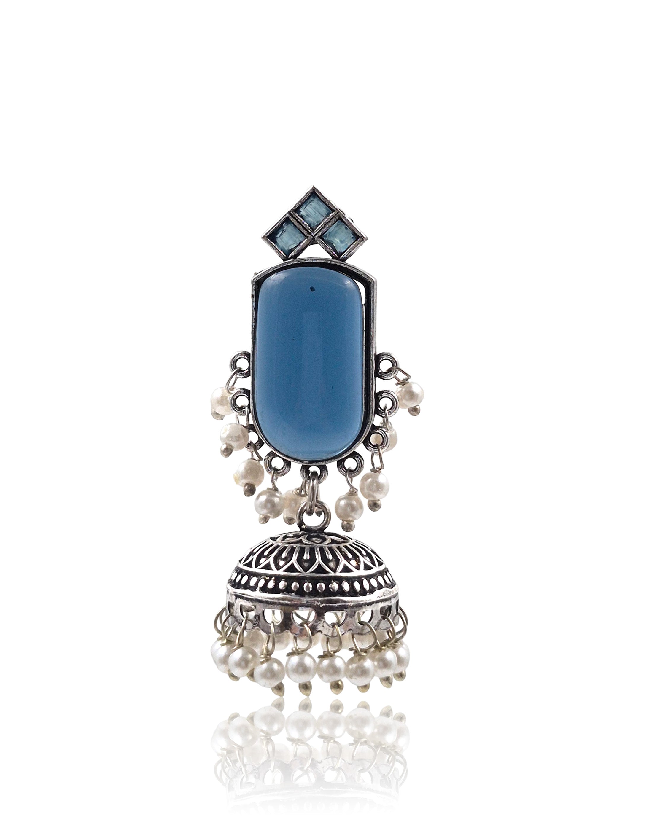 Mihika Stone Jhumka Earrings