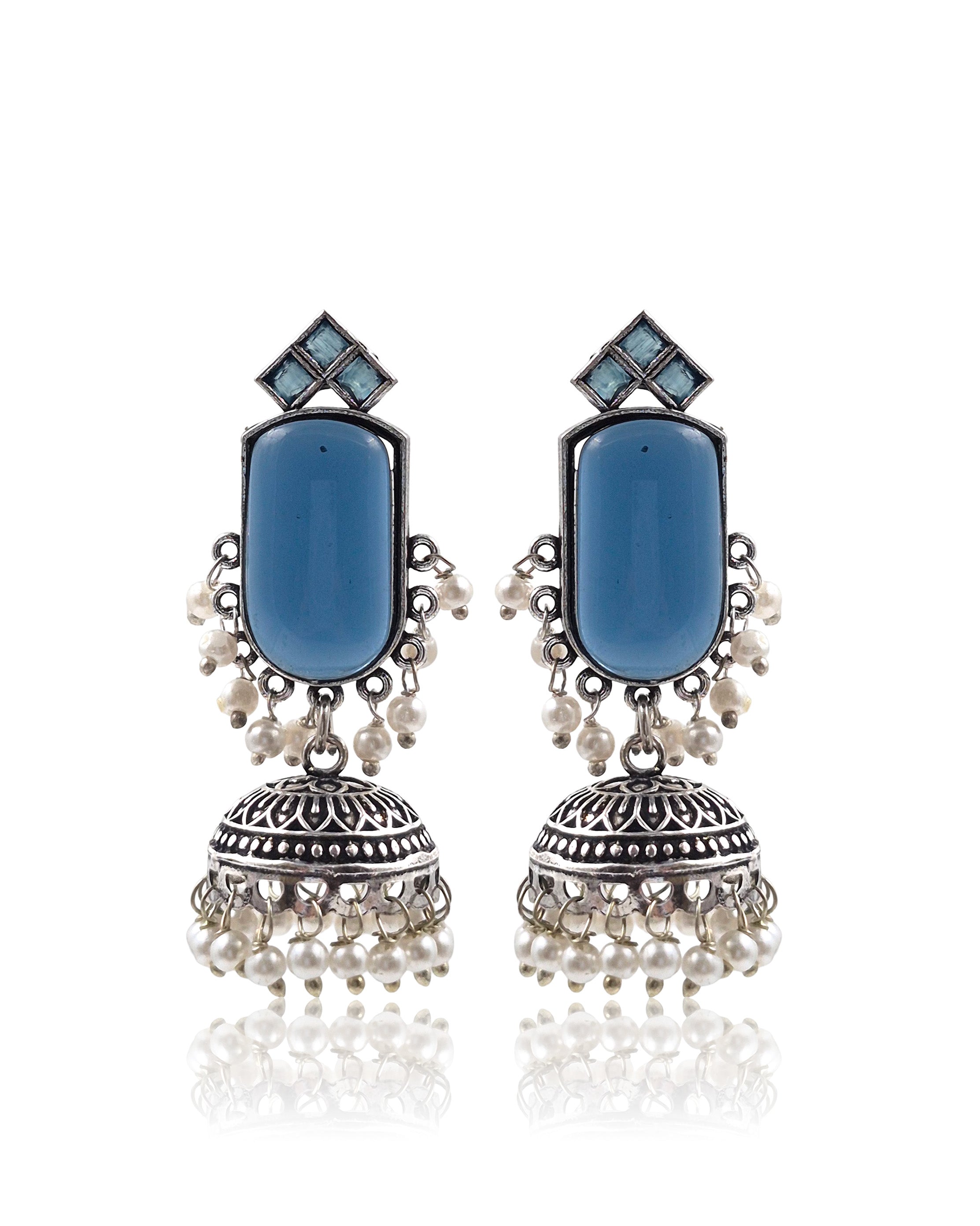 Mihika Stone Jhumka Earrings