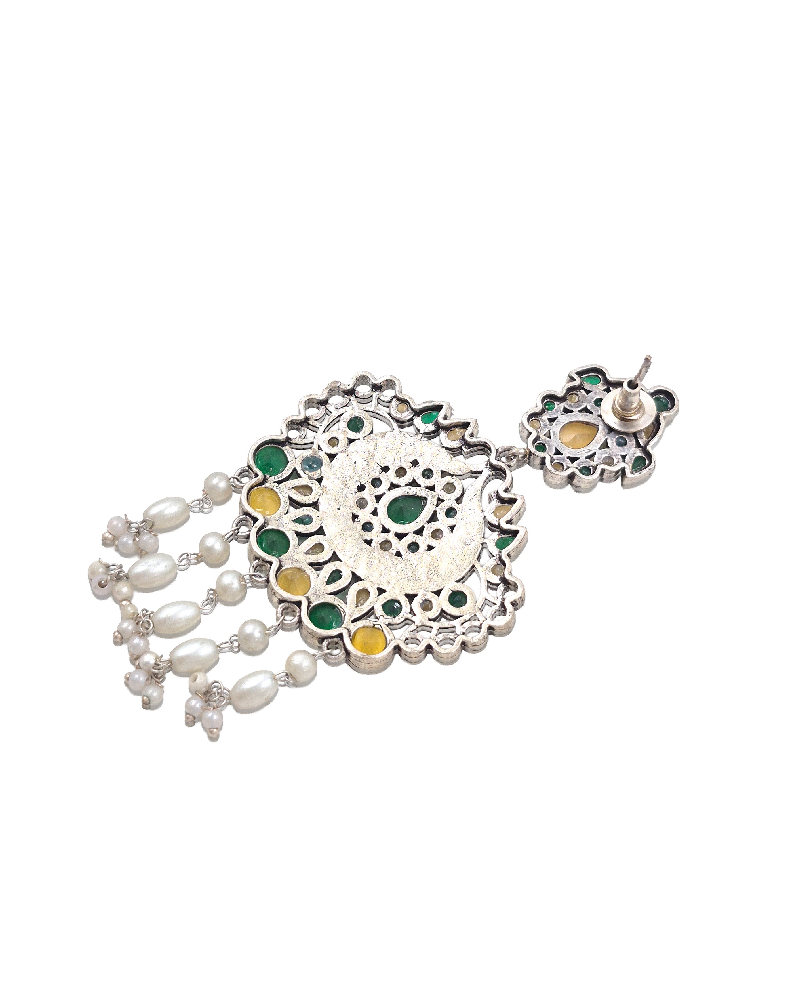 TANVI STONE DANGLER EARRINGS