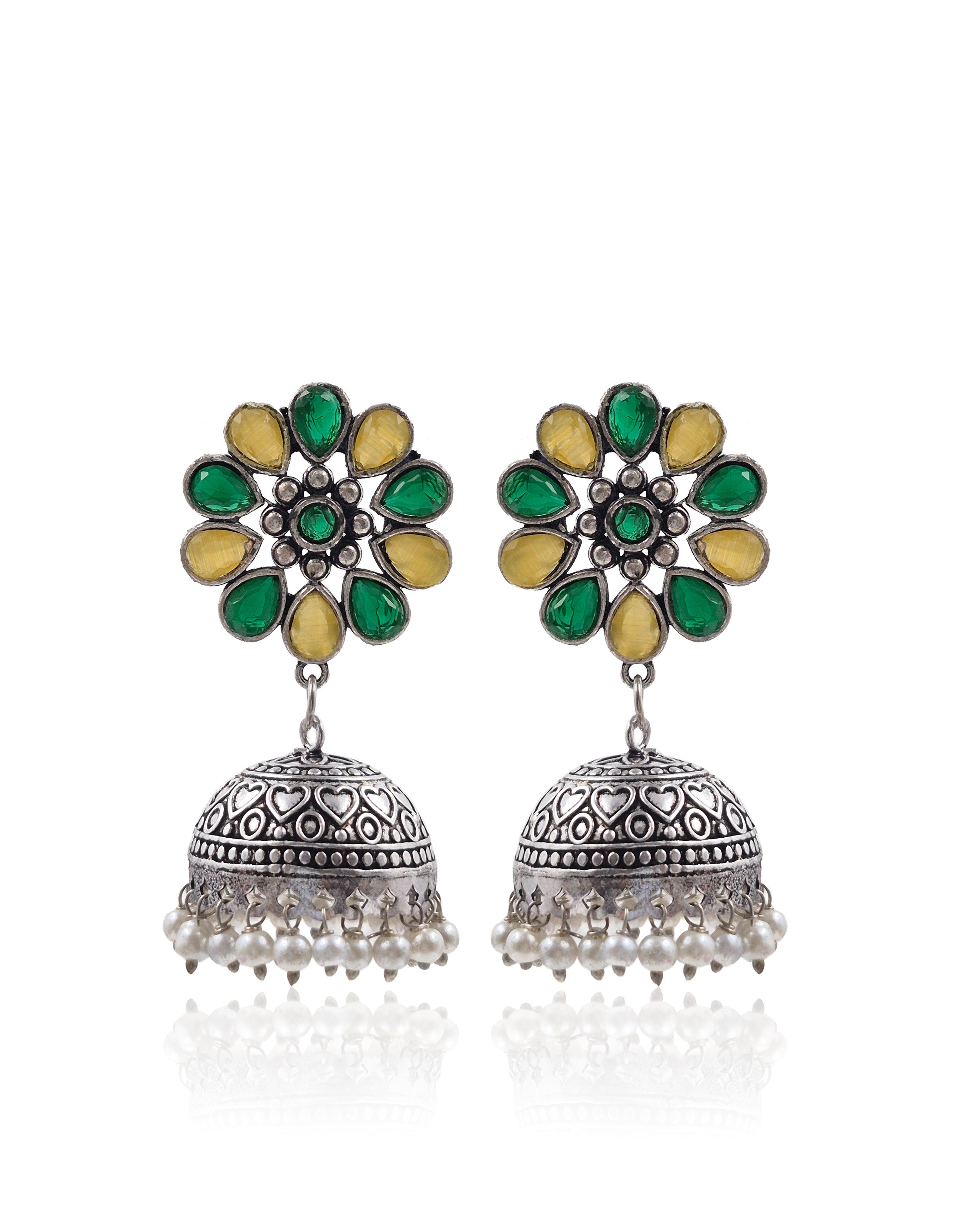 VIHANA STONE JHUMKA EARRINGS