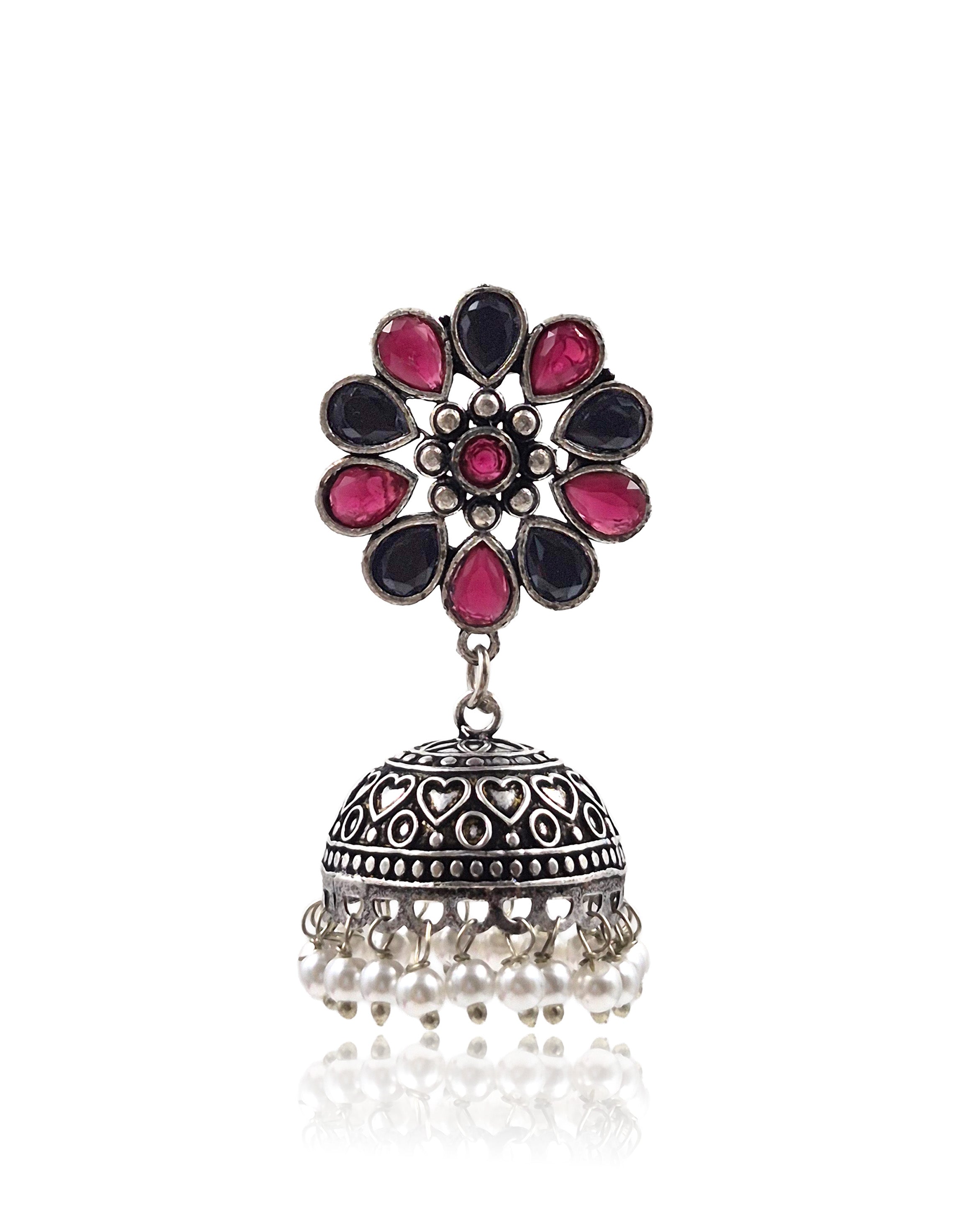 VIHANA STONE JHUMKA EARRINGS