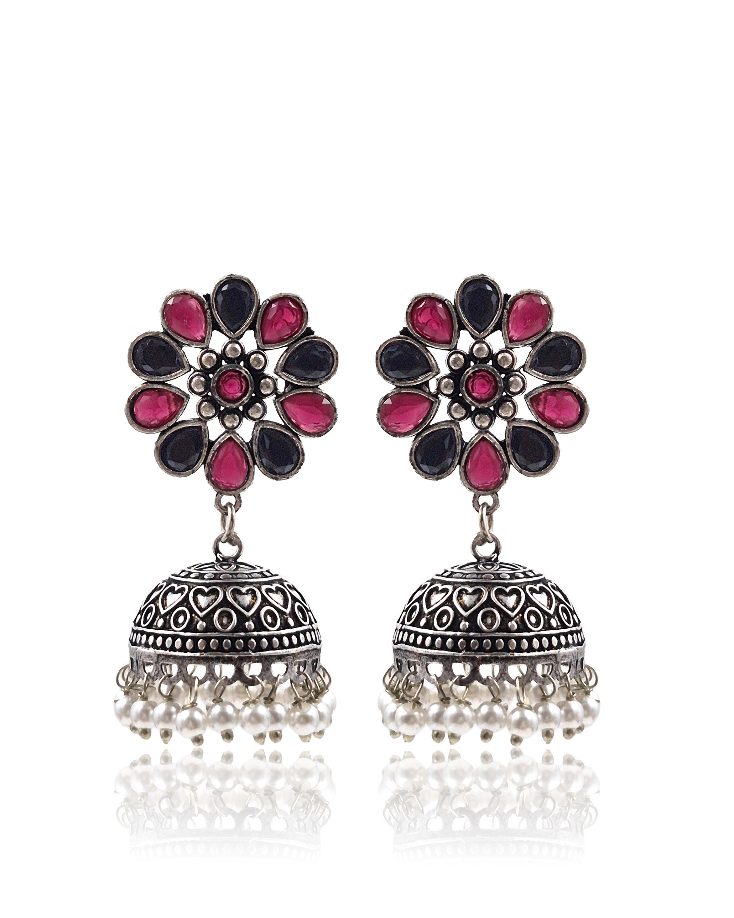 VIHANA STONE JHUMKA EARRINGS