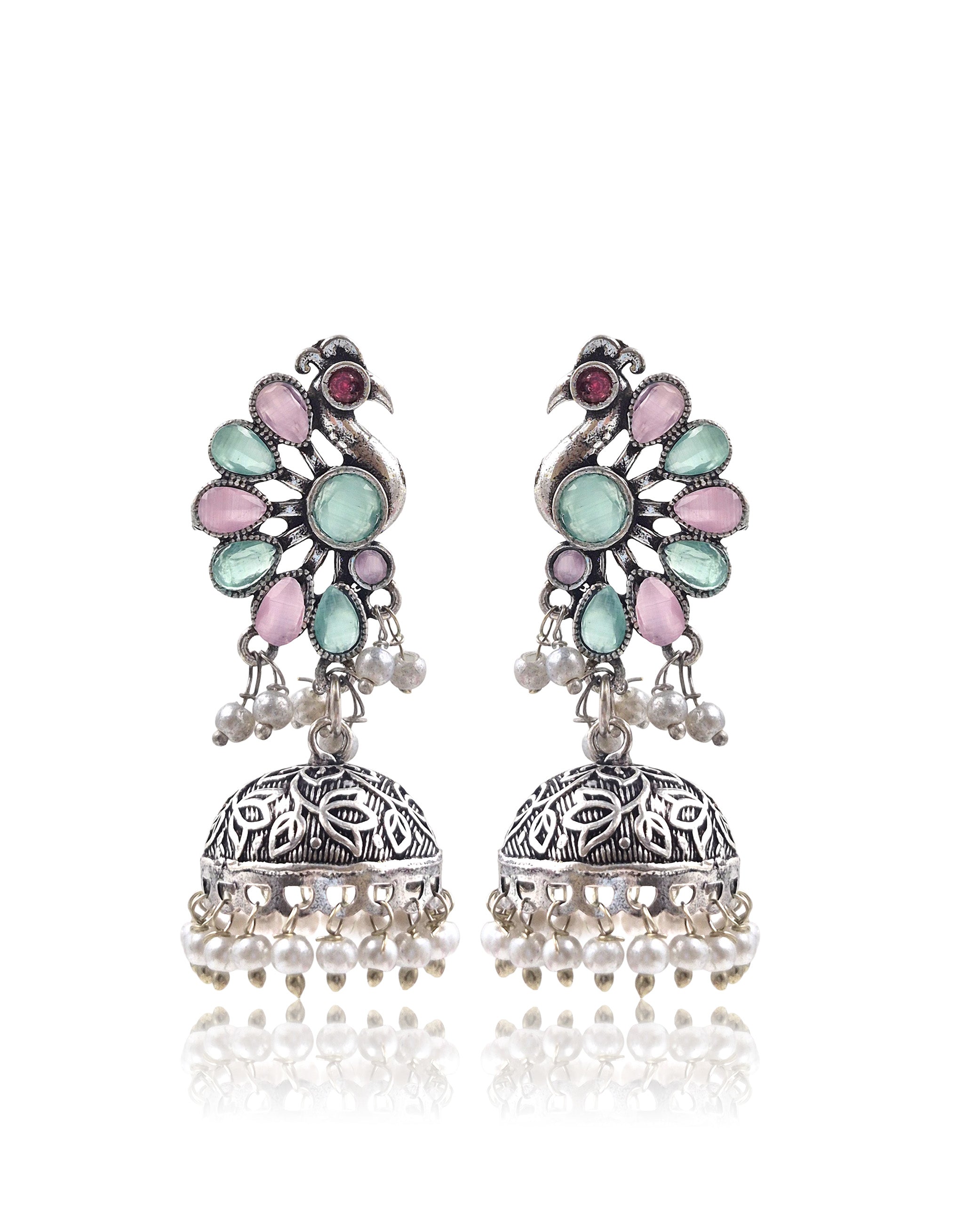 TWISHA STONE JHUMKA EARRINGS