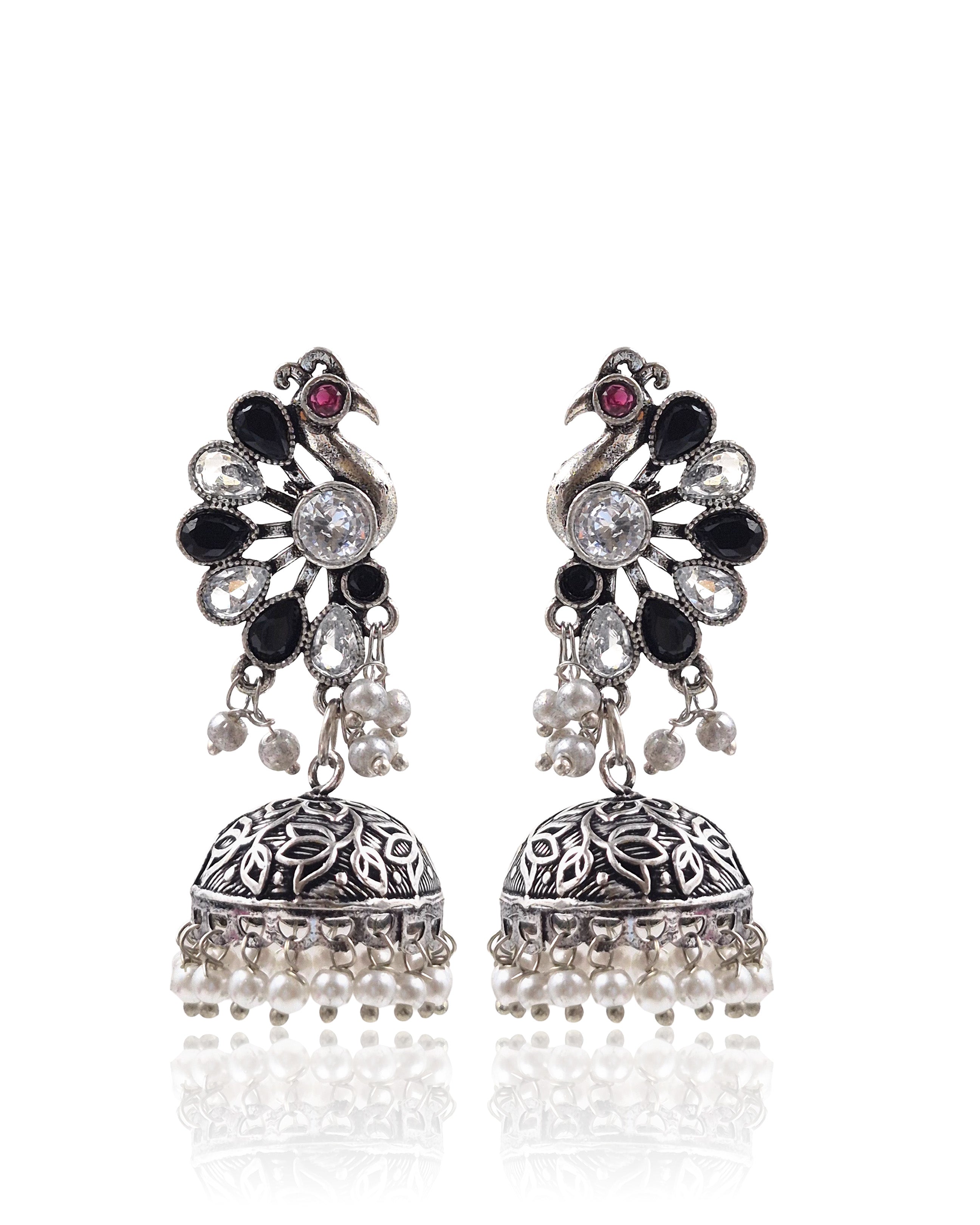 TWISHA STONE JHUMKA EARRINGS