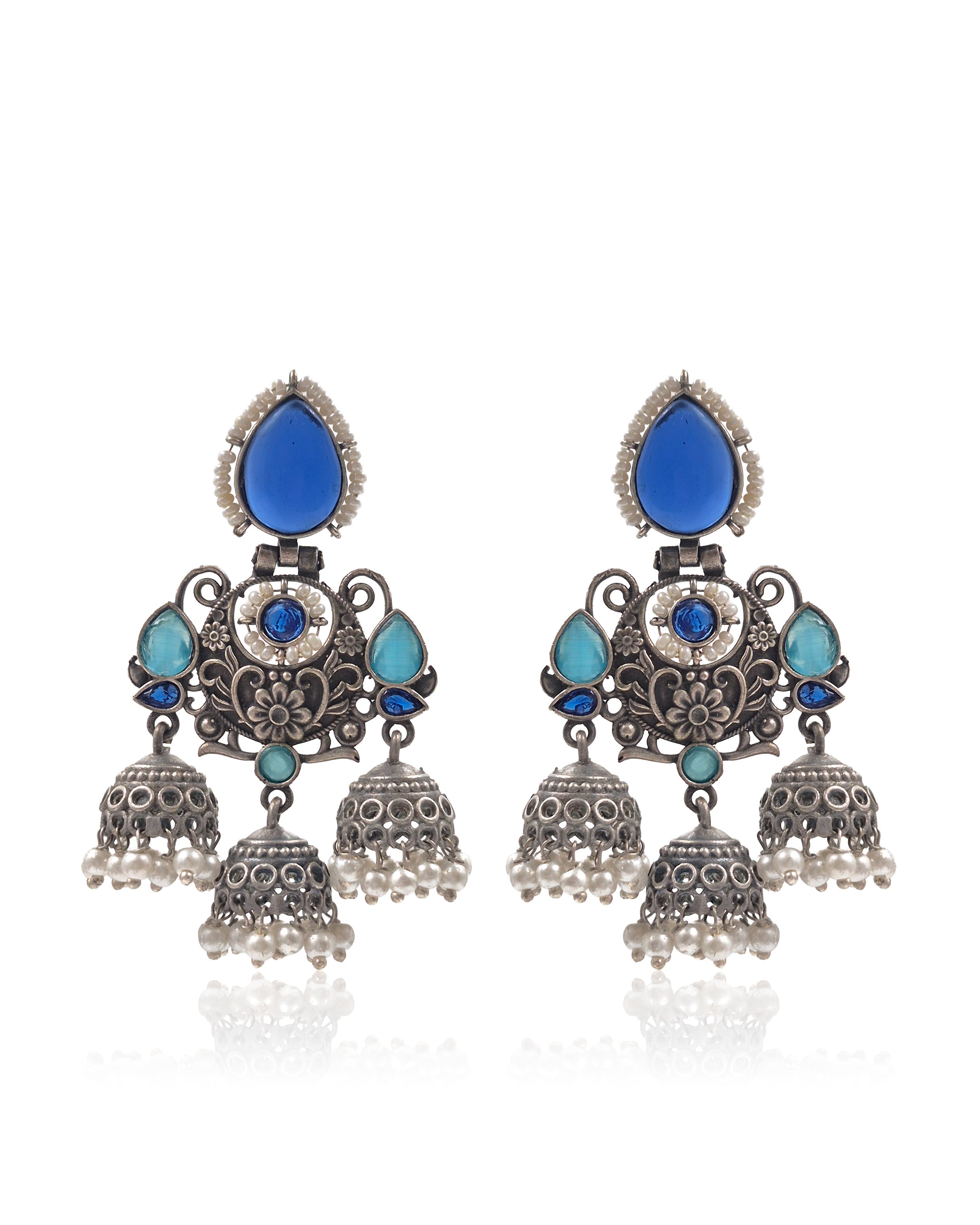Marie Stone Jhumka Earrings