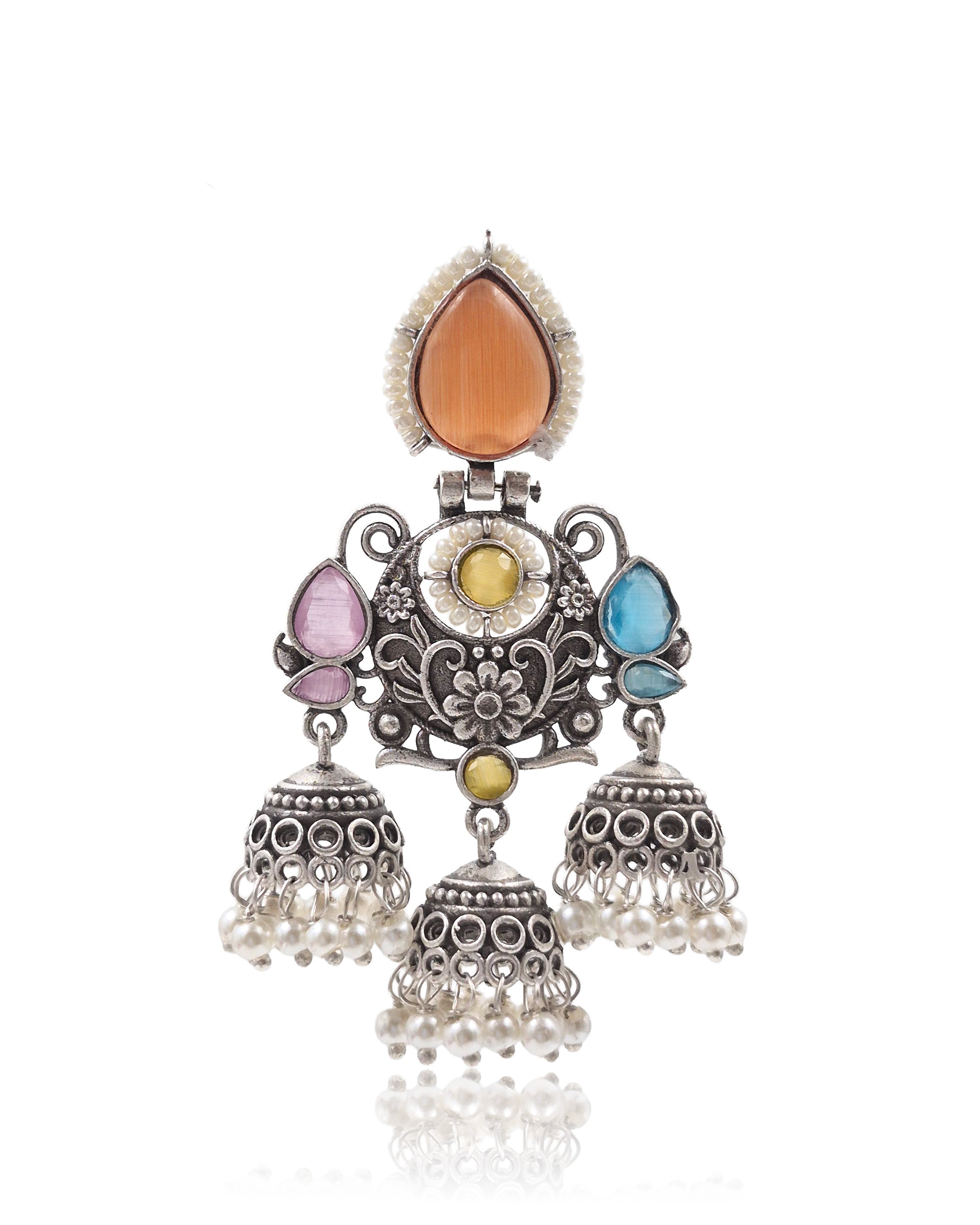 Marie Stone Jhumka Earrings