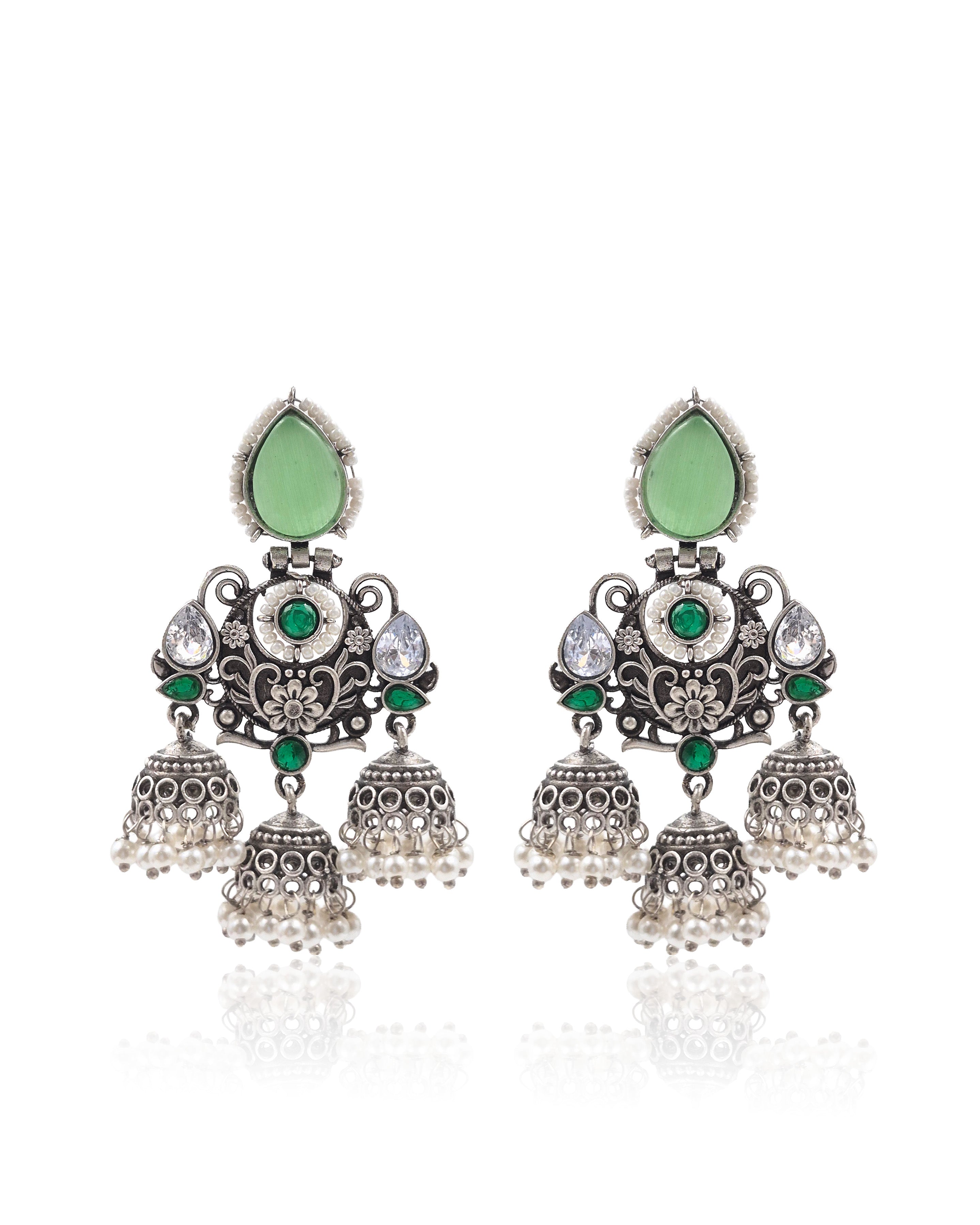 Marie Stone Jhumka Earrings