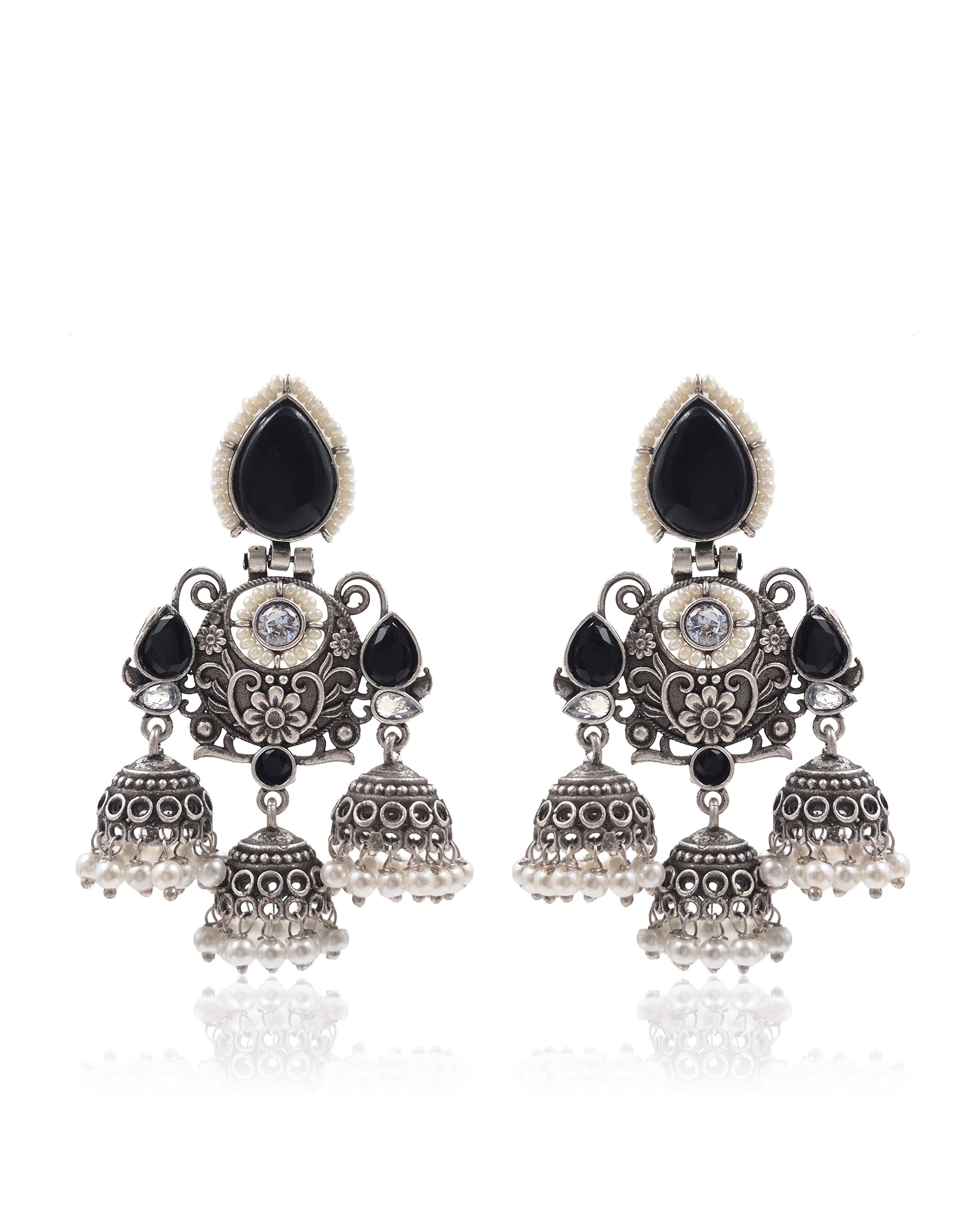Marie Stone Jhumka Earrings