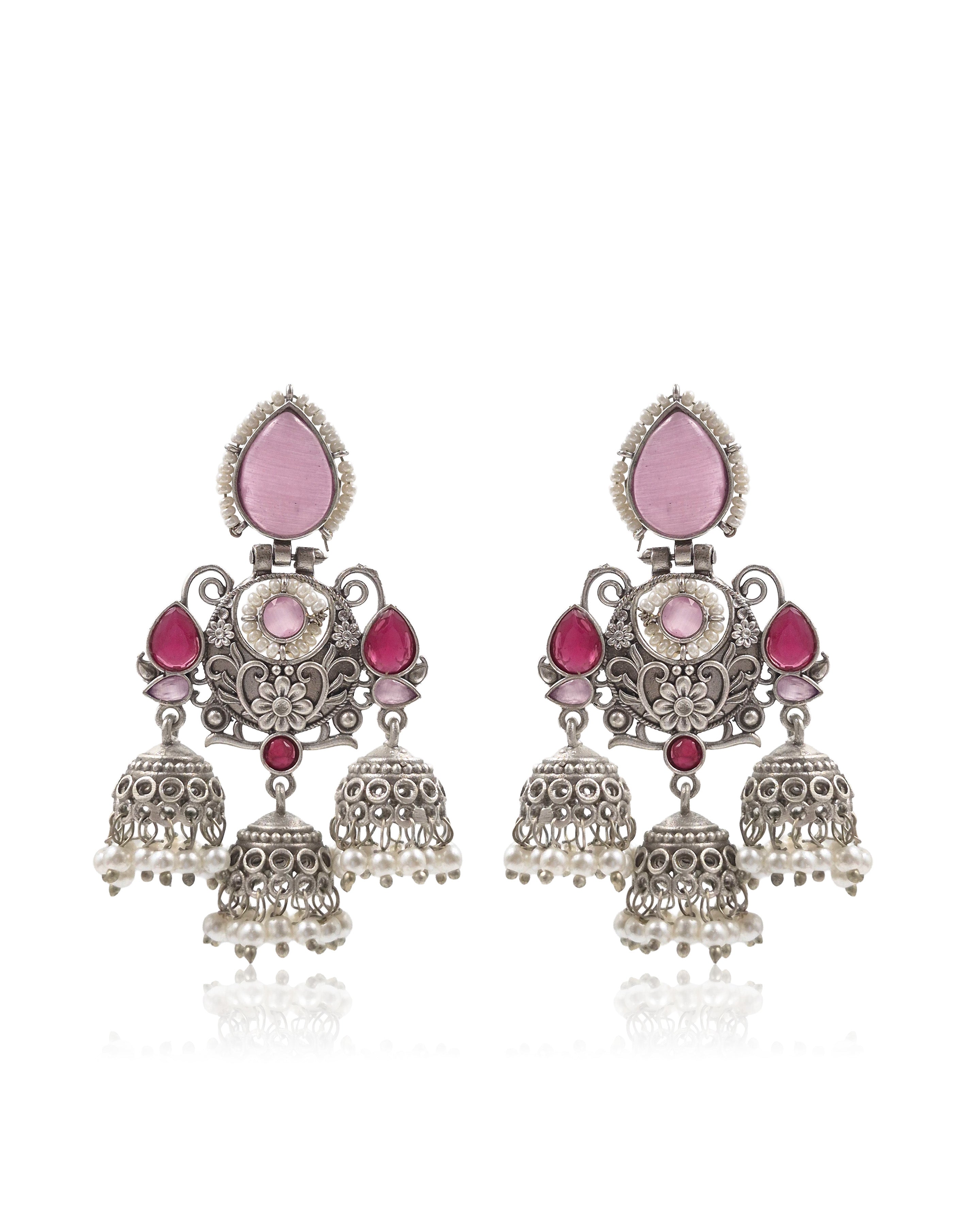 Marie Stone Jhumka Earrings