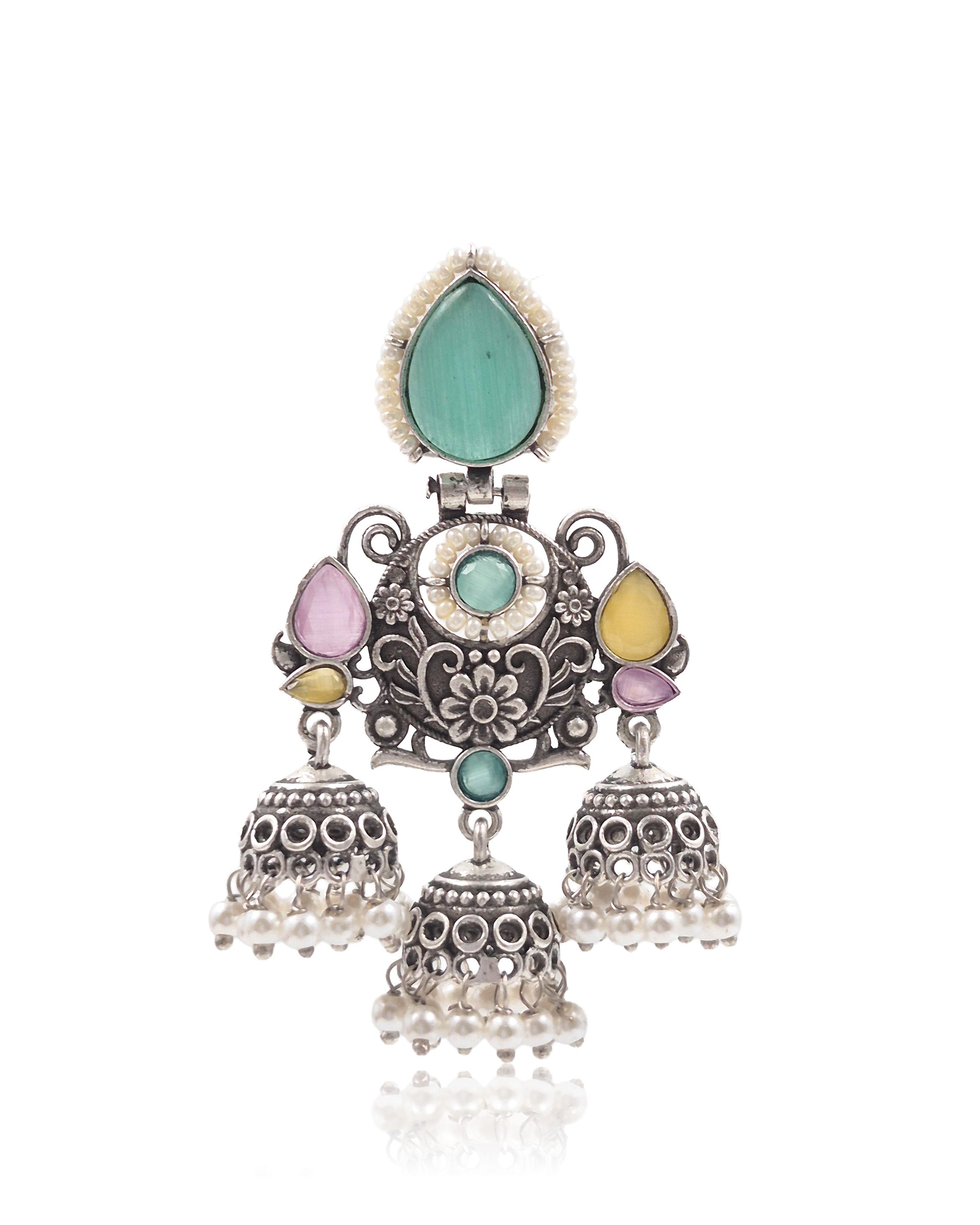Marie Stone Jhumka Earrings
