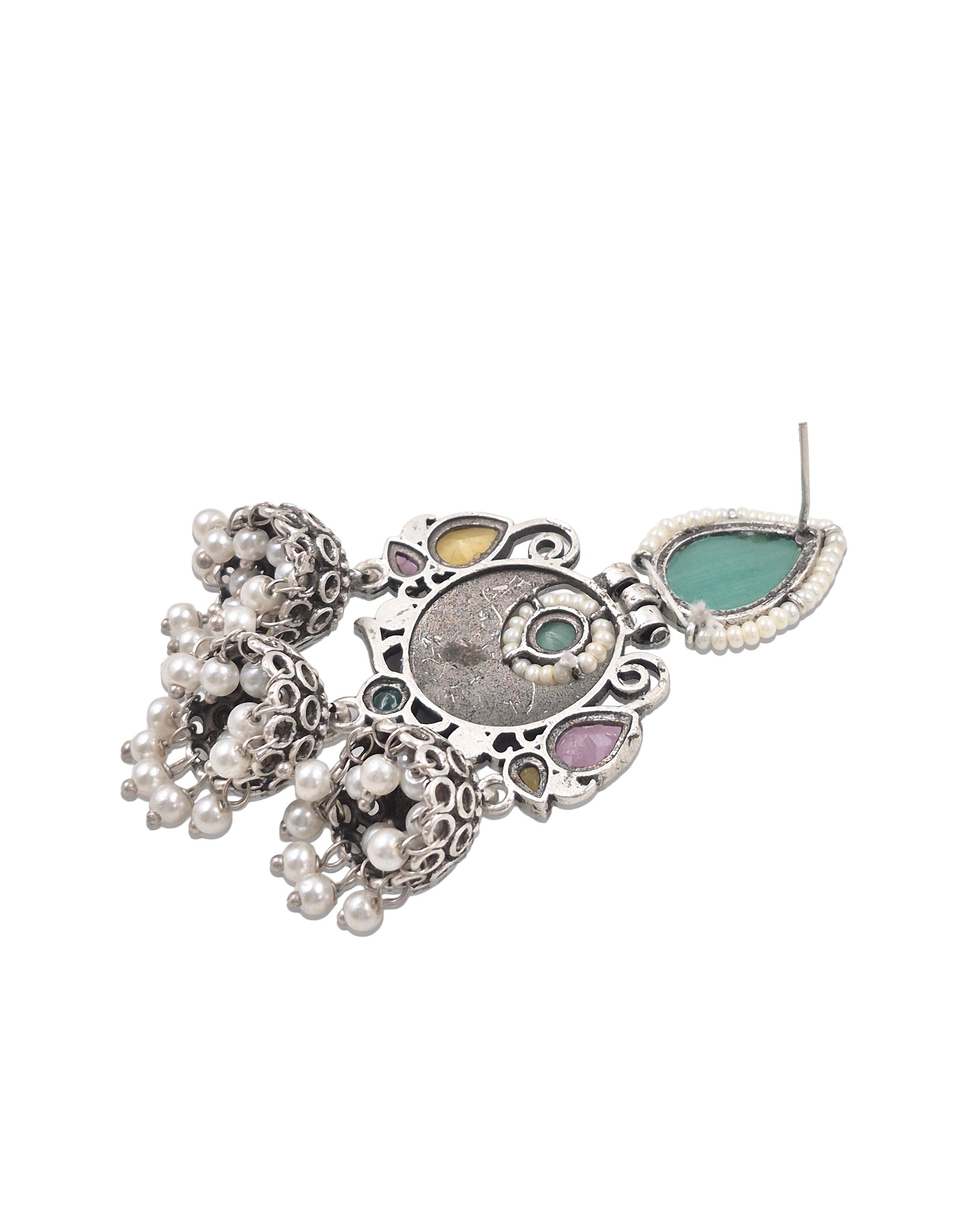 Marie Stone Jhumka Earrings